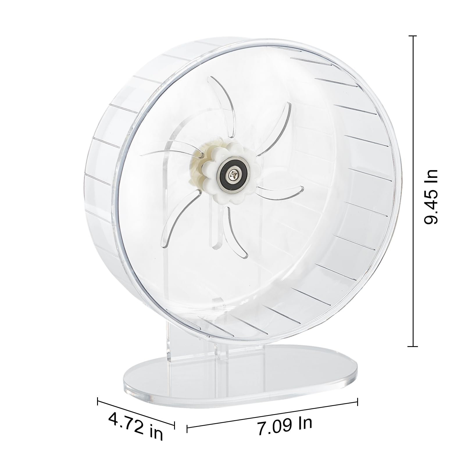 Sirvarni Silent Hamster Exercise Wheel - Hamster Toys Cages Accessories 9.45 Inch Running Spinner With Adjustable Stand Quite Ru