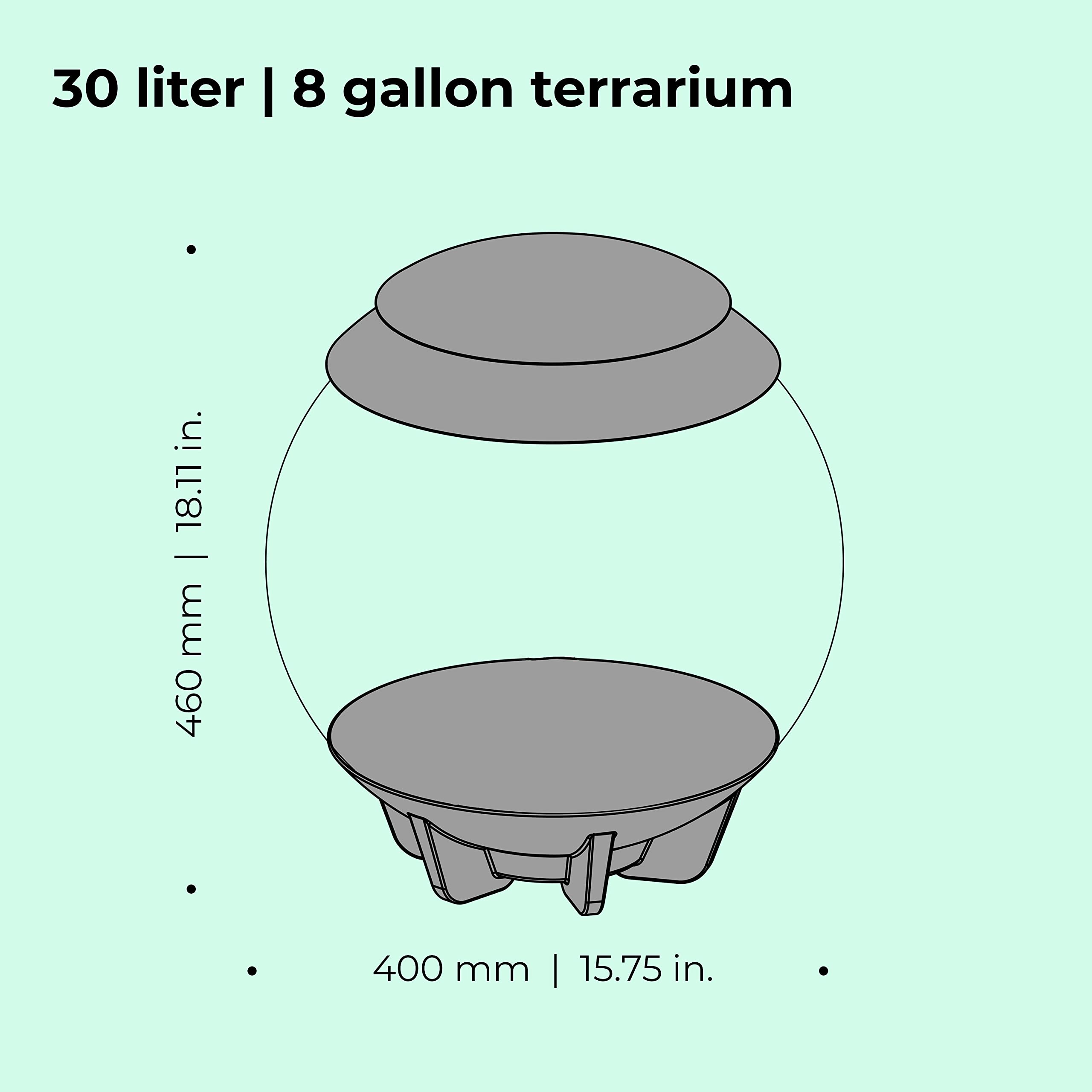 biOrb AIR 30 Terrarium - Fully Automated for Arid, Temperate & Tropical Plants, Gray
