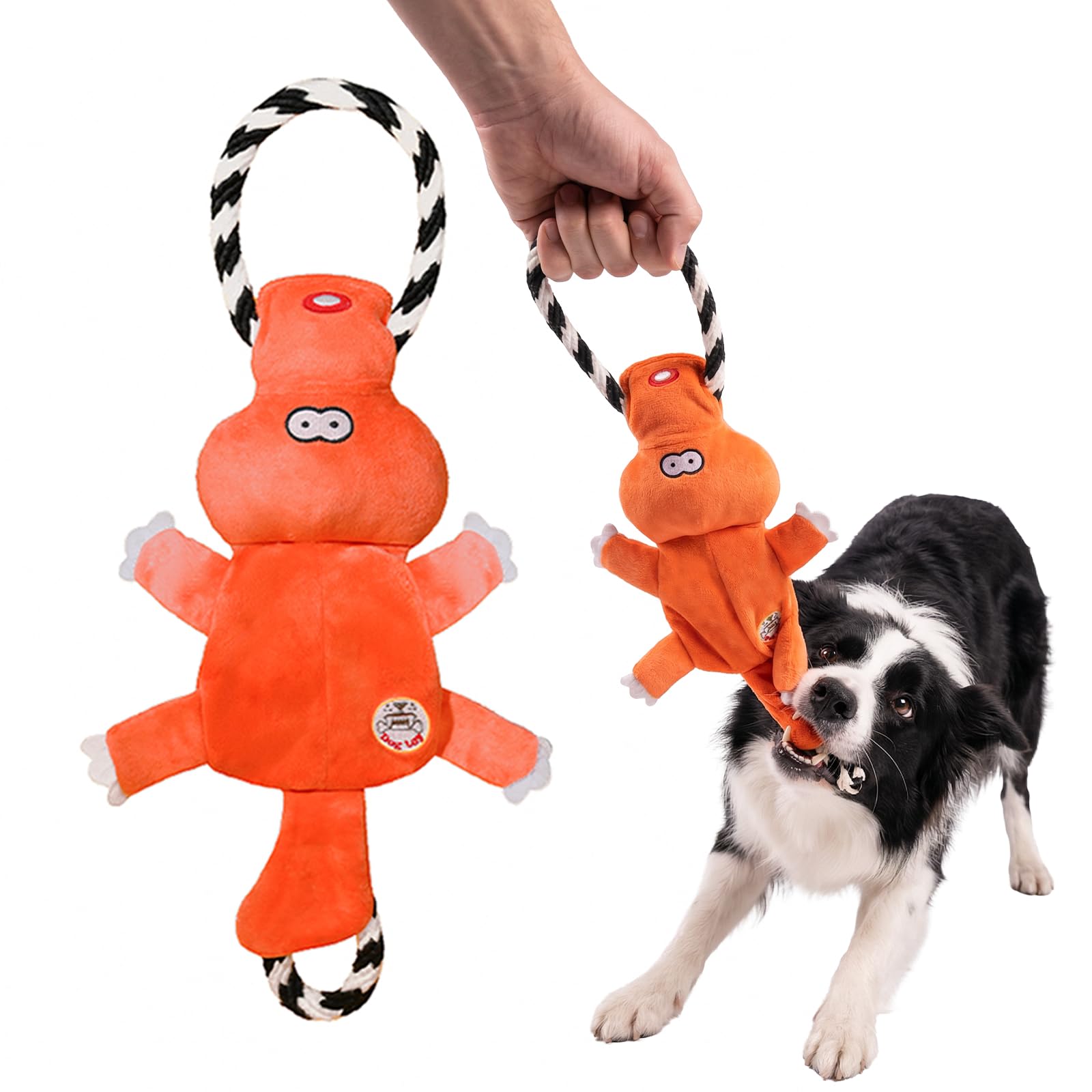 WUGO Tug of War Dog Toy - Interactive Tough Tug of War Toy with Rope Knotted Rope Puppy Toys to Keep Them Busy