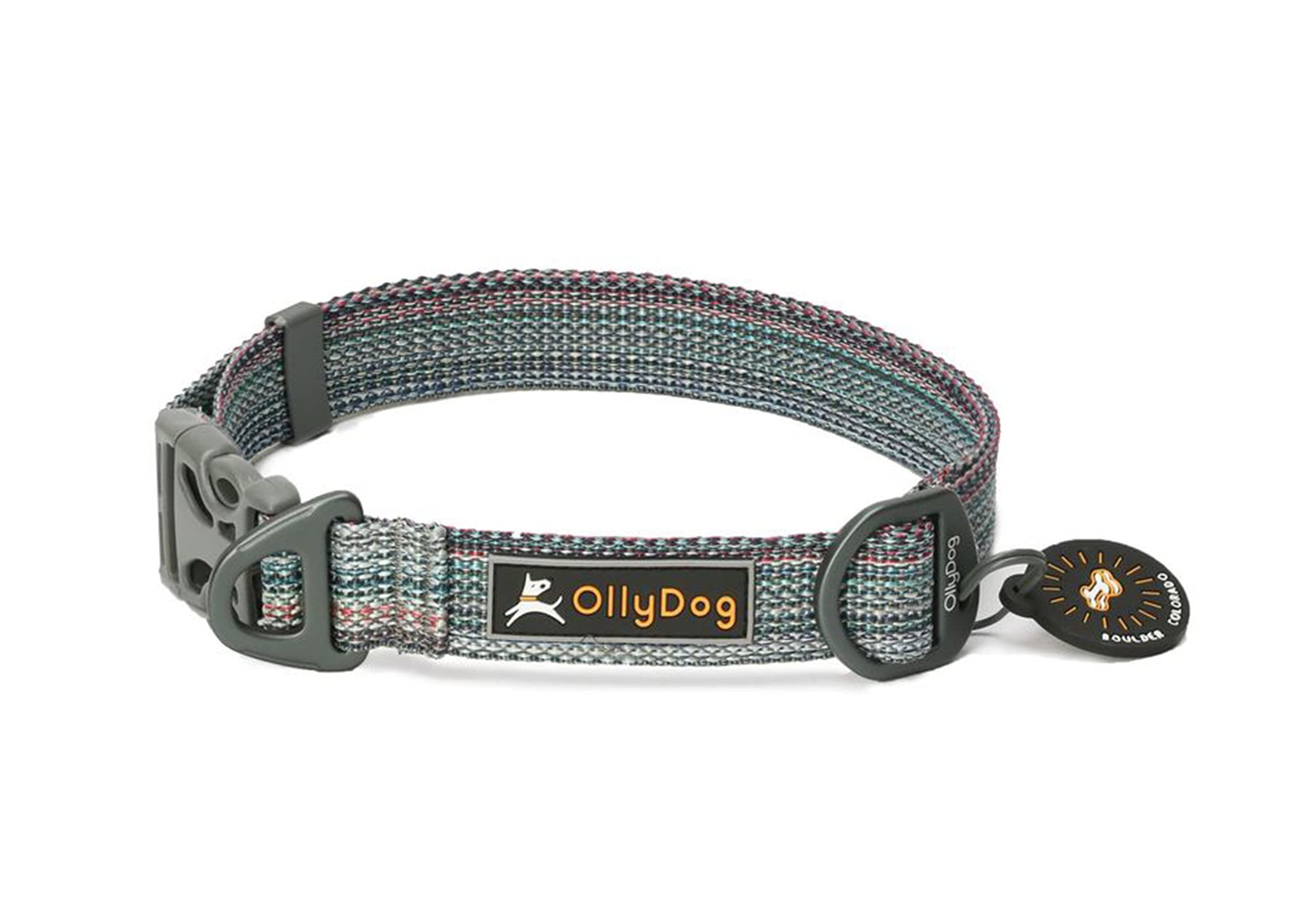 Ollydog Rescue Adjustable Dog Collar With Sturdy Buckle, Lightweight Training Collar For Large, Medium And Small Dogs (Large, Pr