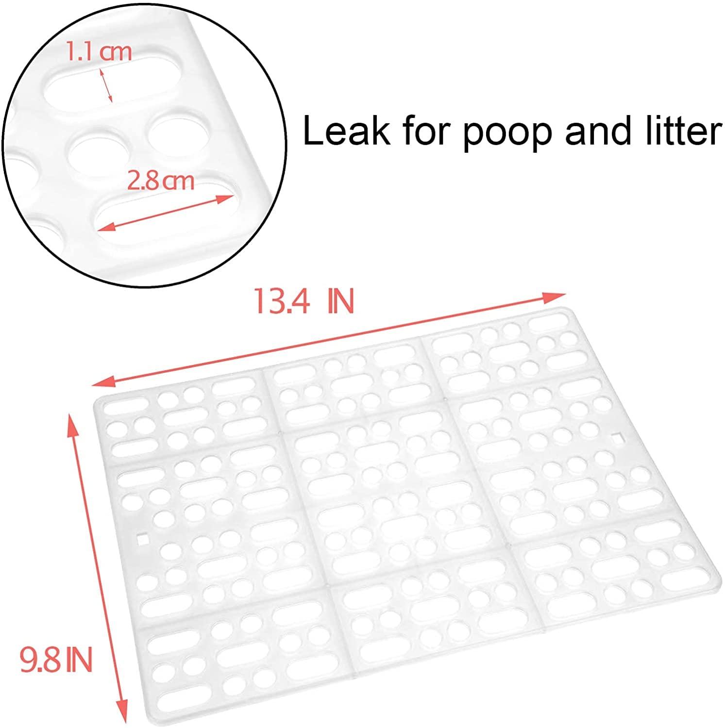 4 Pcs Rabbit Feet Pad Plastic Bunny Cage Floor Mat Foot Resting Hole Leak Water Nest Mat Pet For Small Animal Hamster Rat Chinch