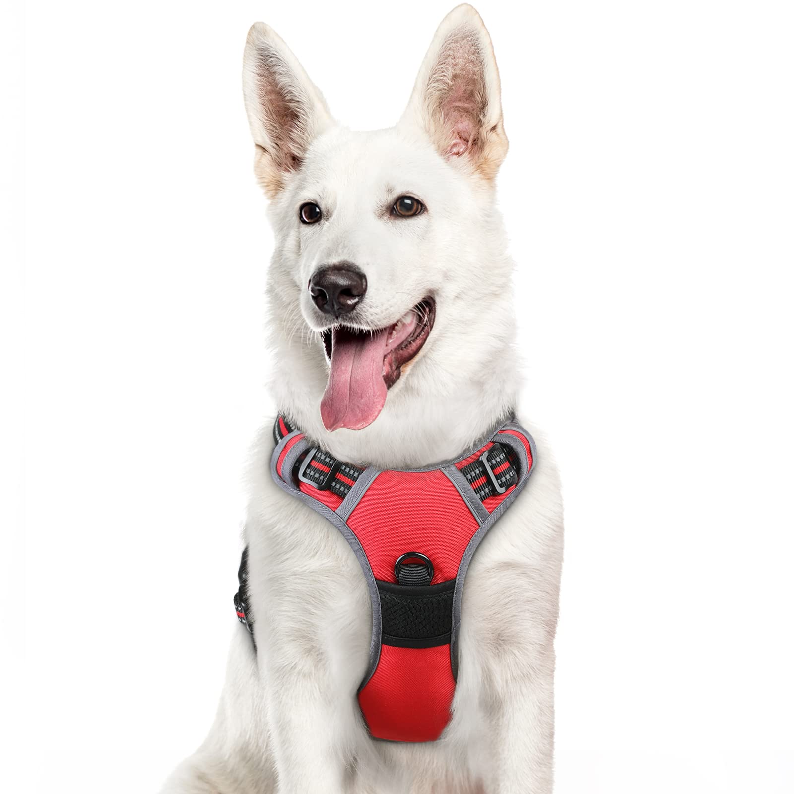 Eagloo Dog Harness Large Breed, No Pull Service Vest with Reflective Strips and Control Handle, Adjustable and Comfortable for E