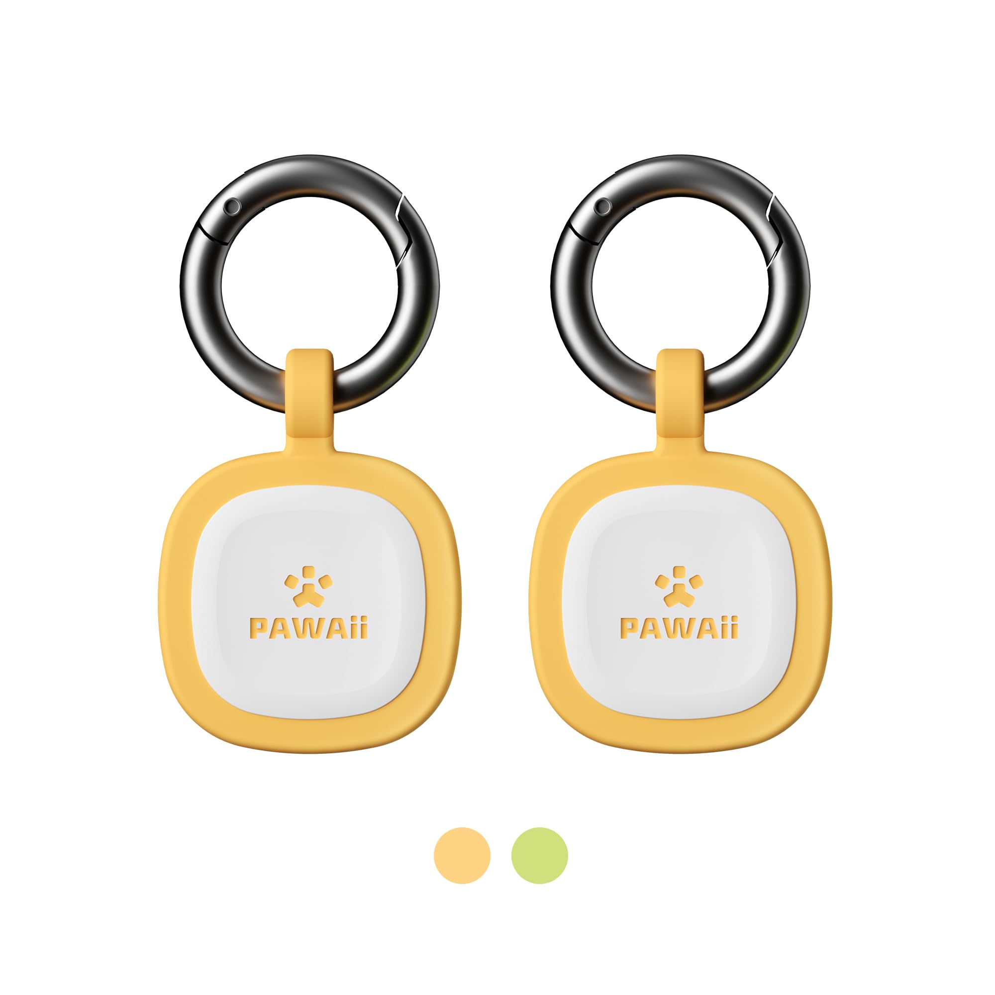 Pawaii Fluorescent Qr Code Pet Id Tag, Glow In The Dark Durable Silent Silicone Pet Id Tag, Scan Qr Receive Instant Pet Location