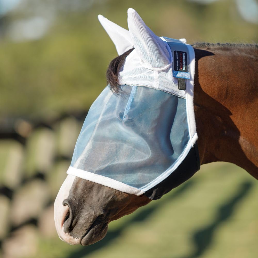 Schneiders X-Spand Mosquito Mesh II Fly Horse Masks with Ears | Enhanced Comfort & Visibility | Jaw for Natural Movement | 40% U