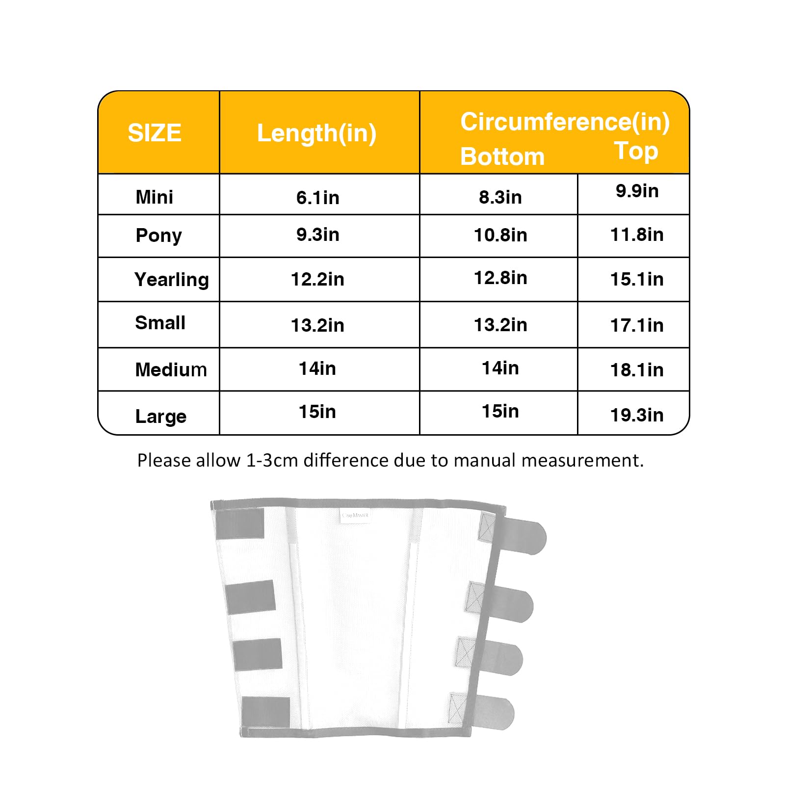 Caremaster Fine Mesh Fly Boots Loose Fitting & Non-Slip Horse Fly Leggings No More Horsefly Nuisance Greatly Reduce Stomping Bre