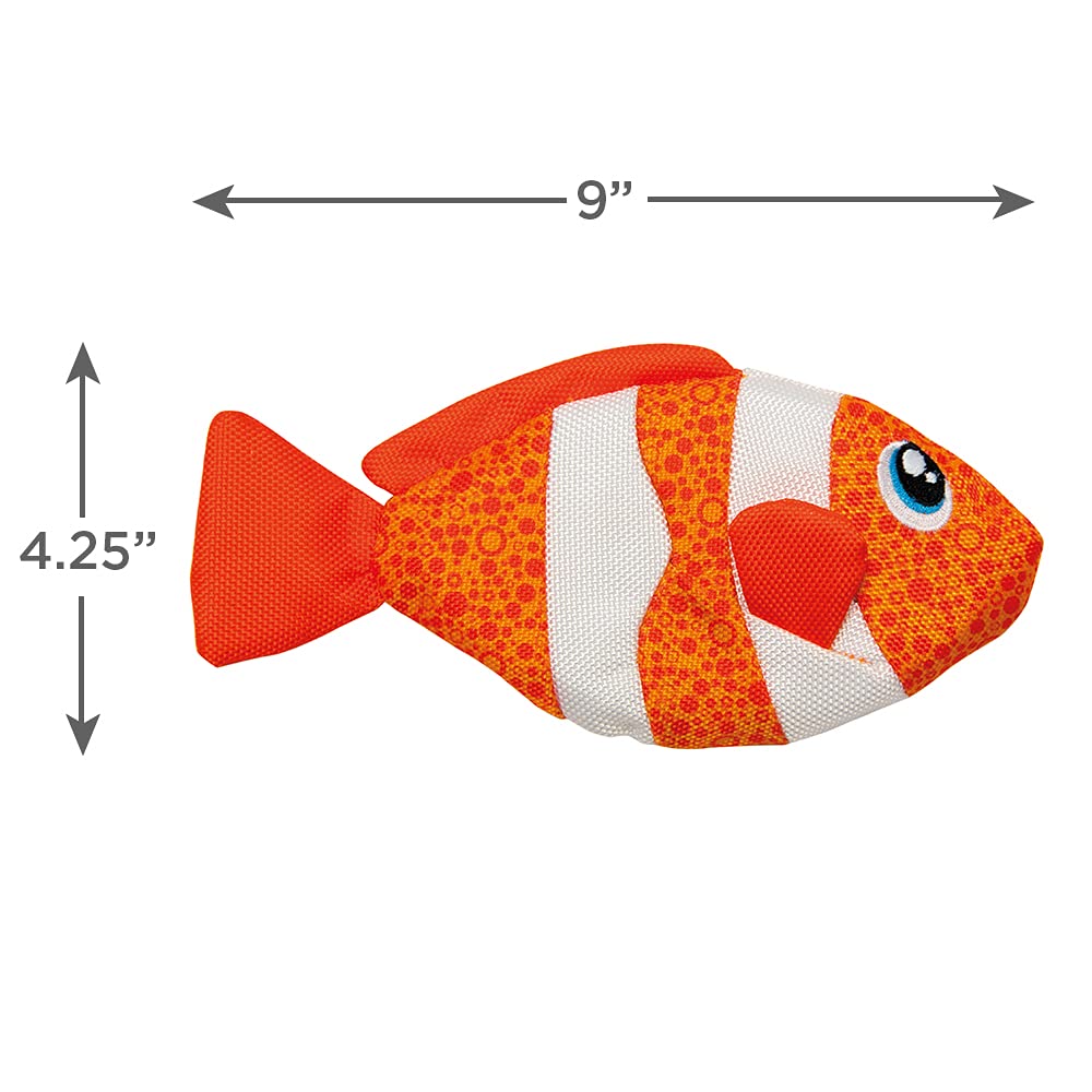 Outward Hound Floatiez Clownfish Interactive Dog Toy for Small Dogs - 1 Count, Floating Design, Fun Water Play, Clown Fish Color