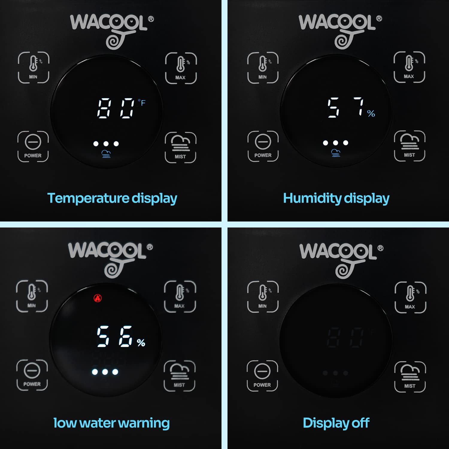 Wacool Reptile Fogger With Humidity Controller, 4L Large Tank Reptile Humidifier With Humidistat & Extended Hose, Automatic Terr