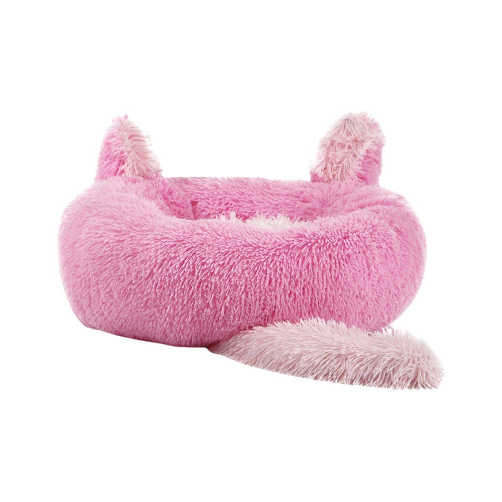 MERISHOPP Plush Cats Warm House Nonslip Bottom Pet Blanket Bed for Puppy Indoor Cats Pink 70cm Dogs | Cats | Puppy | pet | Rabbi