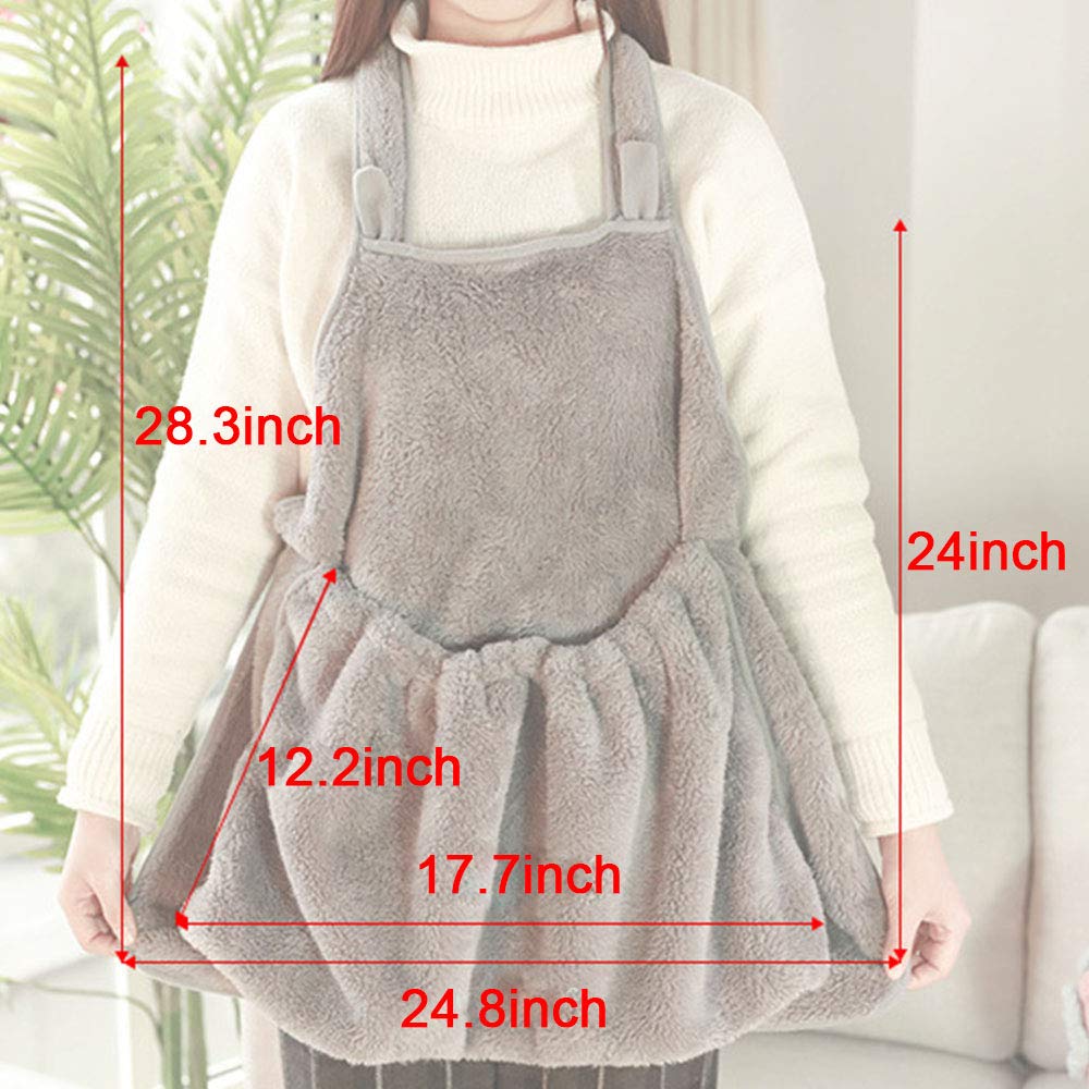 Cat Sleeping Bag Holding Apron Pet Carrier Kangaroo Bag For Kitty Kitten Fleece Puppies Small Pets Holder Pouch (One Size, Grey)