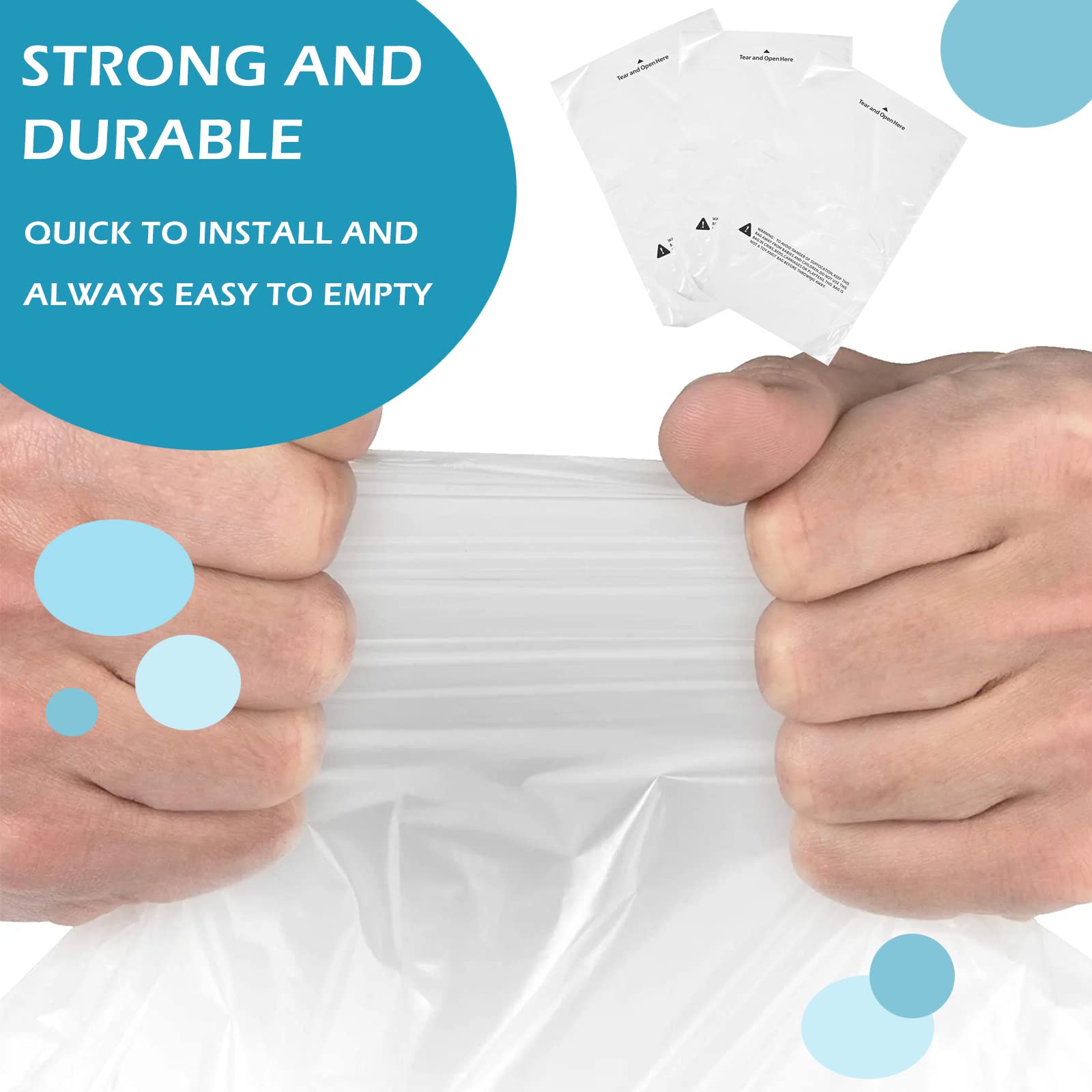 Lisyee 100 Count Waste Drawer Liners Bags Compatible With All Litter Box Robot Models, 9-11 Gallons Litter Box Liners