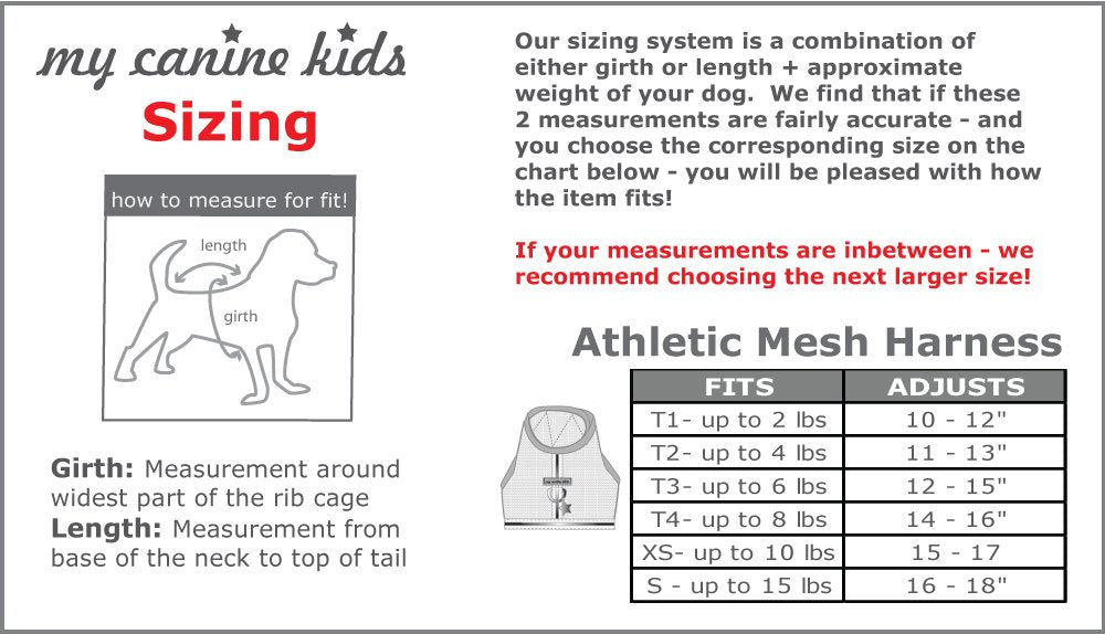 My Canine Kids Athletic Mesh Dog Harness for Teacup, Teacup 4 - Small Dogs and Puppies | Reflective Trim and Comfortable hook an