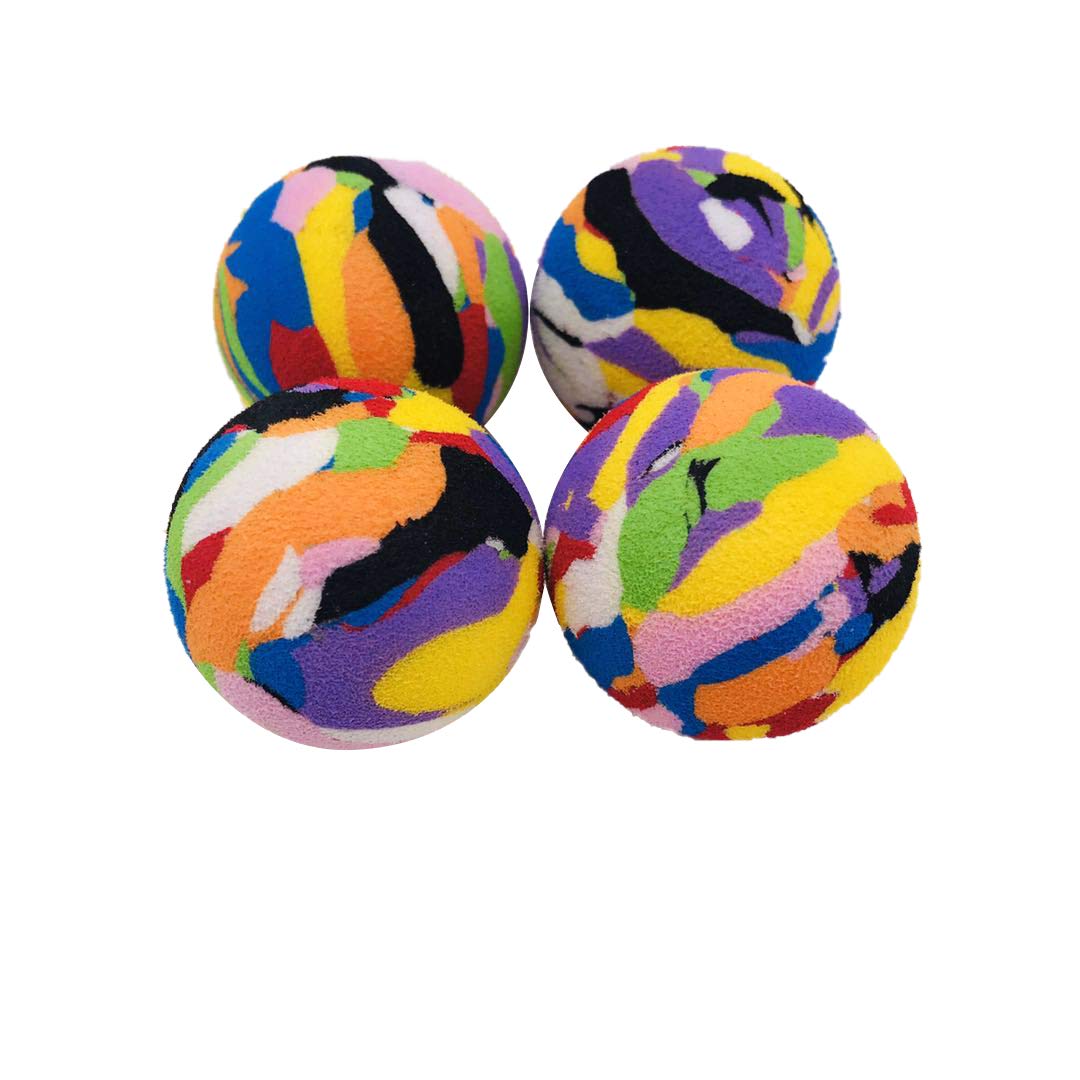 Pet Show 10Pcs Pack Cats Interactive Toys Balls For Indoor Cat 35Mm Camouflage Soft Eva Foam Ball For Kitten Chase Playing Toy For Small Dogs Animals Puppies
