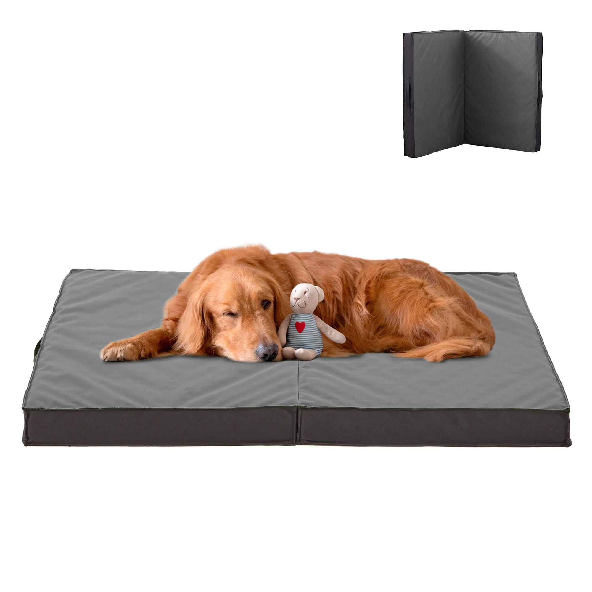 Petabby Outdoor Beds For Large Dogs, Waterproof With Washable Cover, Foldable Cooling & Orthopedic: 35In All Weather