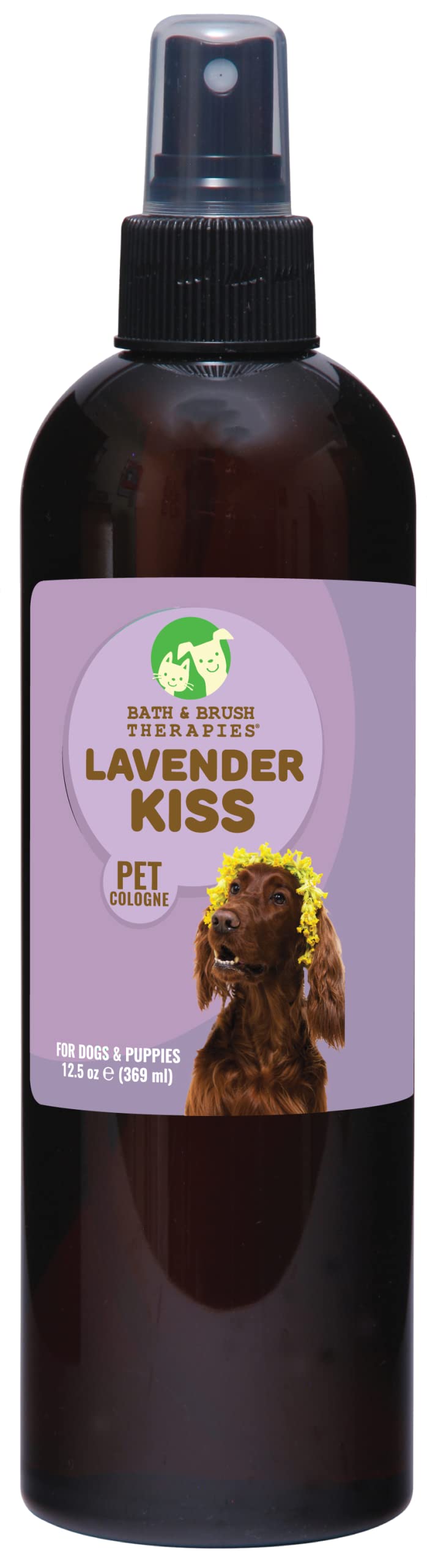 Showseason Bath & Brush Therapies Lavender Kiss Pet Cologne 12.5 Oz For Dogs | Long-Lasting Odor Eliminator | Paraben-Free | Bio