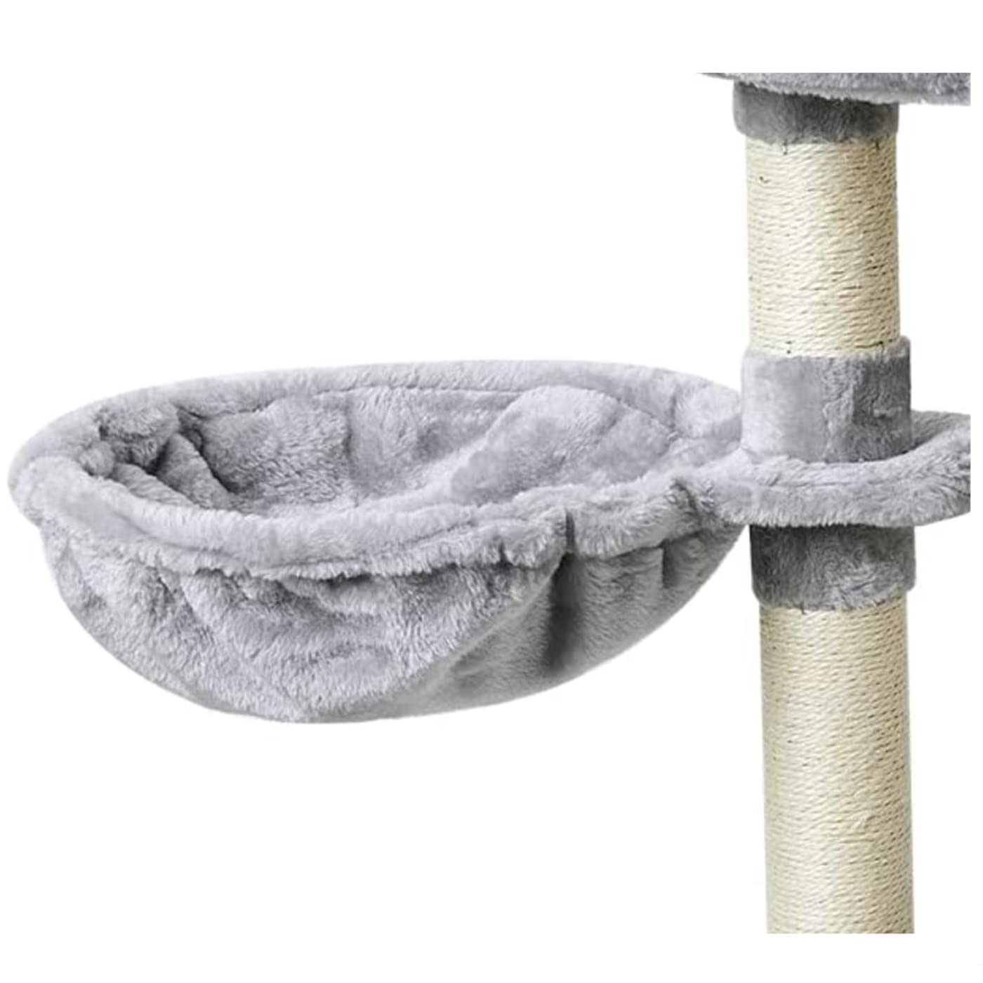 Shengocase 14.6'' Light Grey Nest Basket Lounger Hammock Bed For Cat Tree Tower Replacement, 5-Pack Hanging Toys, Cat Tree Acces