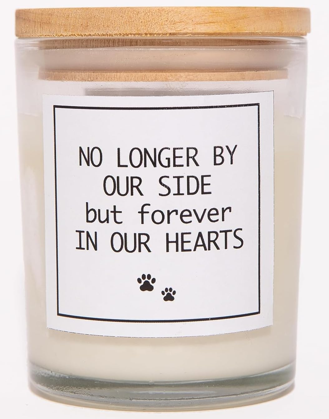 No Longer By Our Side But Forever In Our Hearts Candle - Dog Memorial Gifts For Loss Of Dog, Pet Loss Sympathy Gifts, Pet Friend