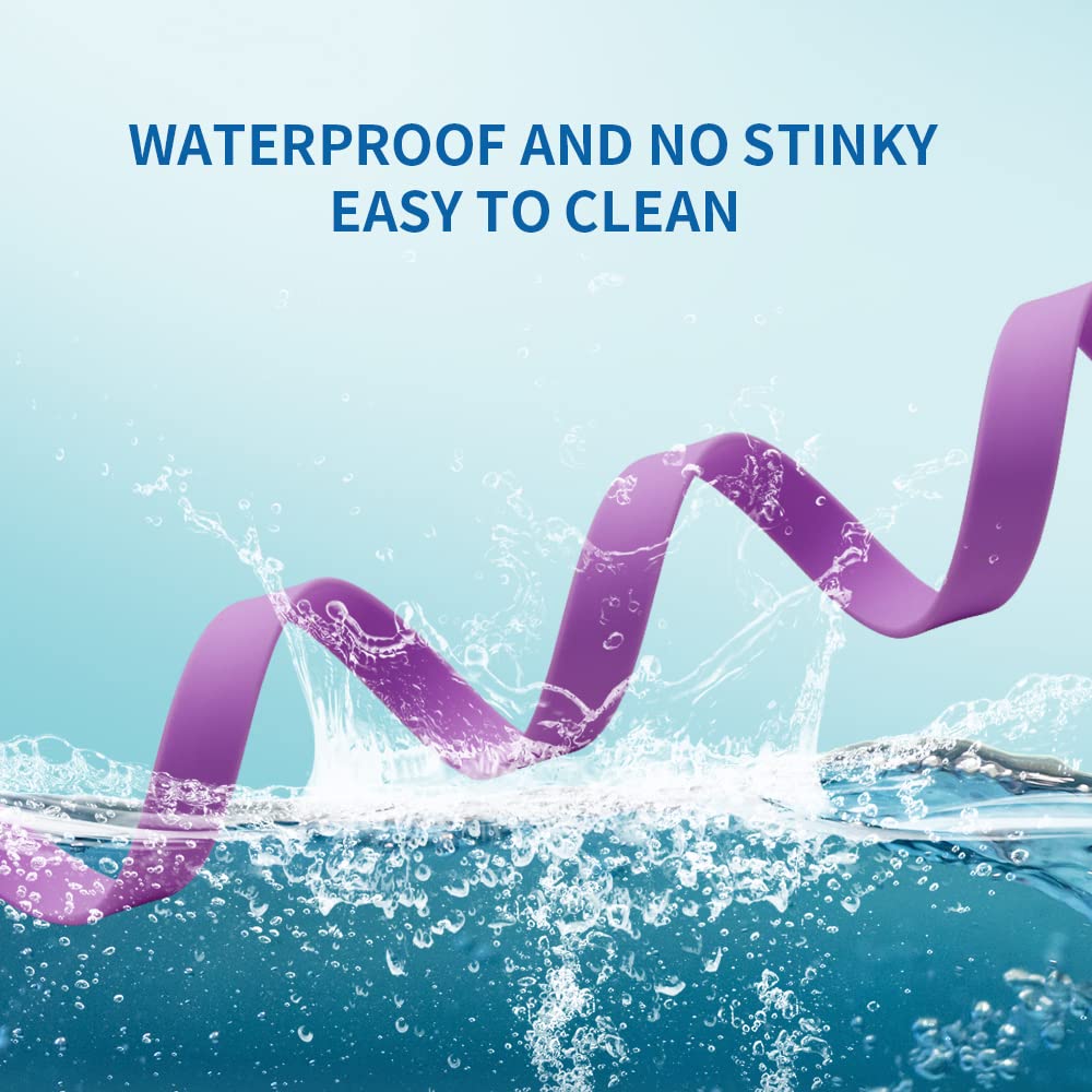 Waterproof Dog Training Leash 50Ft 30Ft 15Ft 10Ft 5Ft Heavy Duty Recall Long Lead For Large Medium Small Dogs (15Ft, Purple)