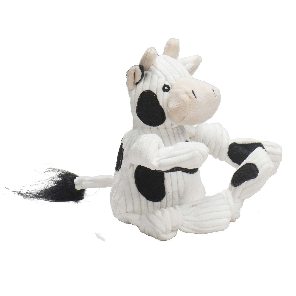 Hugglehounds Knottie Plush Dog Toy - Dog Stuffed Animal Toy, Puppy Toys, Squeaky Dog Toy For Small, Medium & Large Dogs, Durable Plush To Keep Them Busy - Dottie Cow, Small