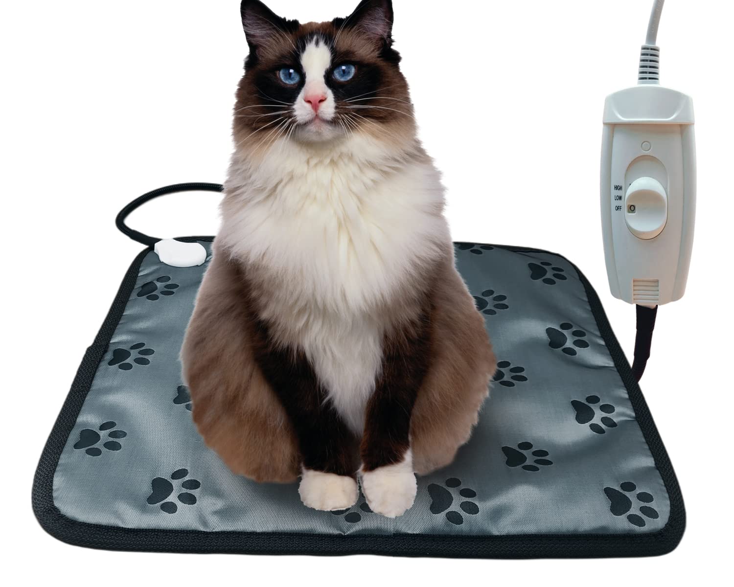 Deoman Pet Heating Pad For Small Dogs Cats Heated Bed Mat Indoor Electric Cat Warming Bed Waterproof Dog Heating Pad Chew Proof 