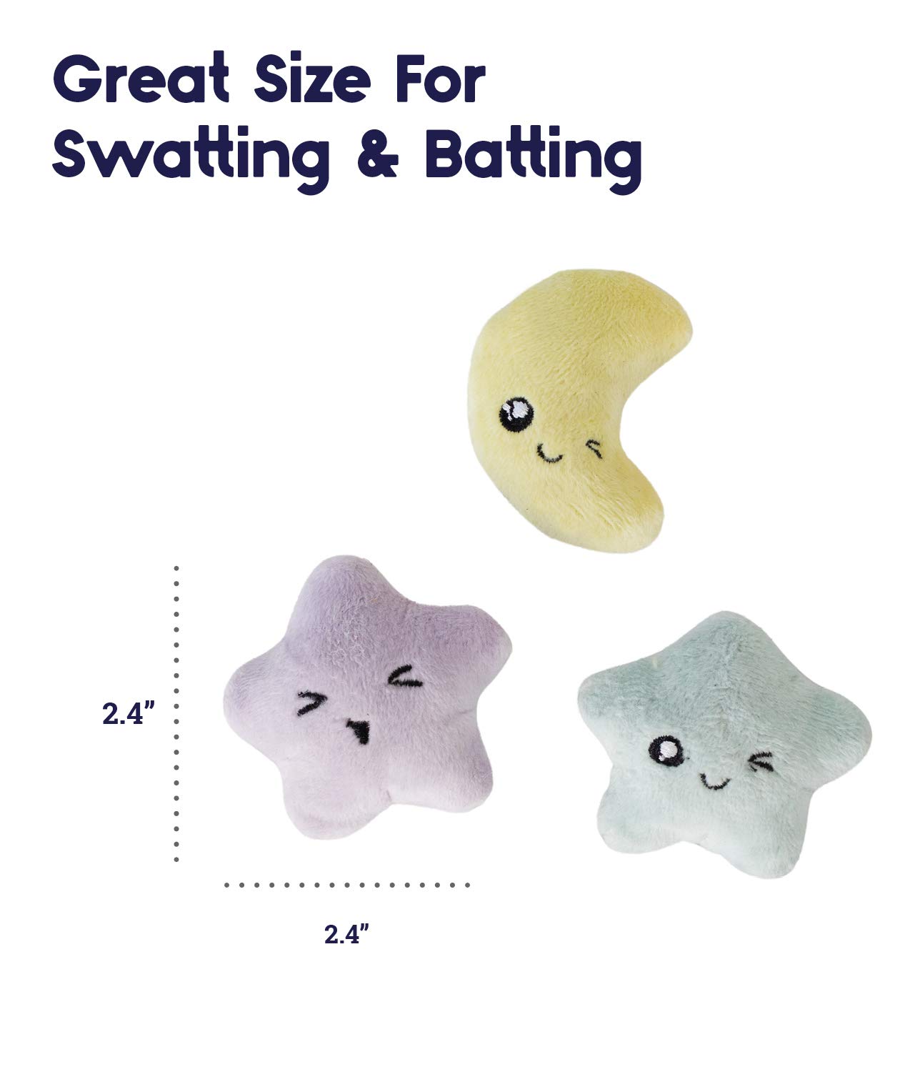 Catstages Toss 'N Twinkle Catnip Cat Toys - 3 Pack