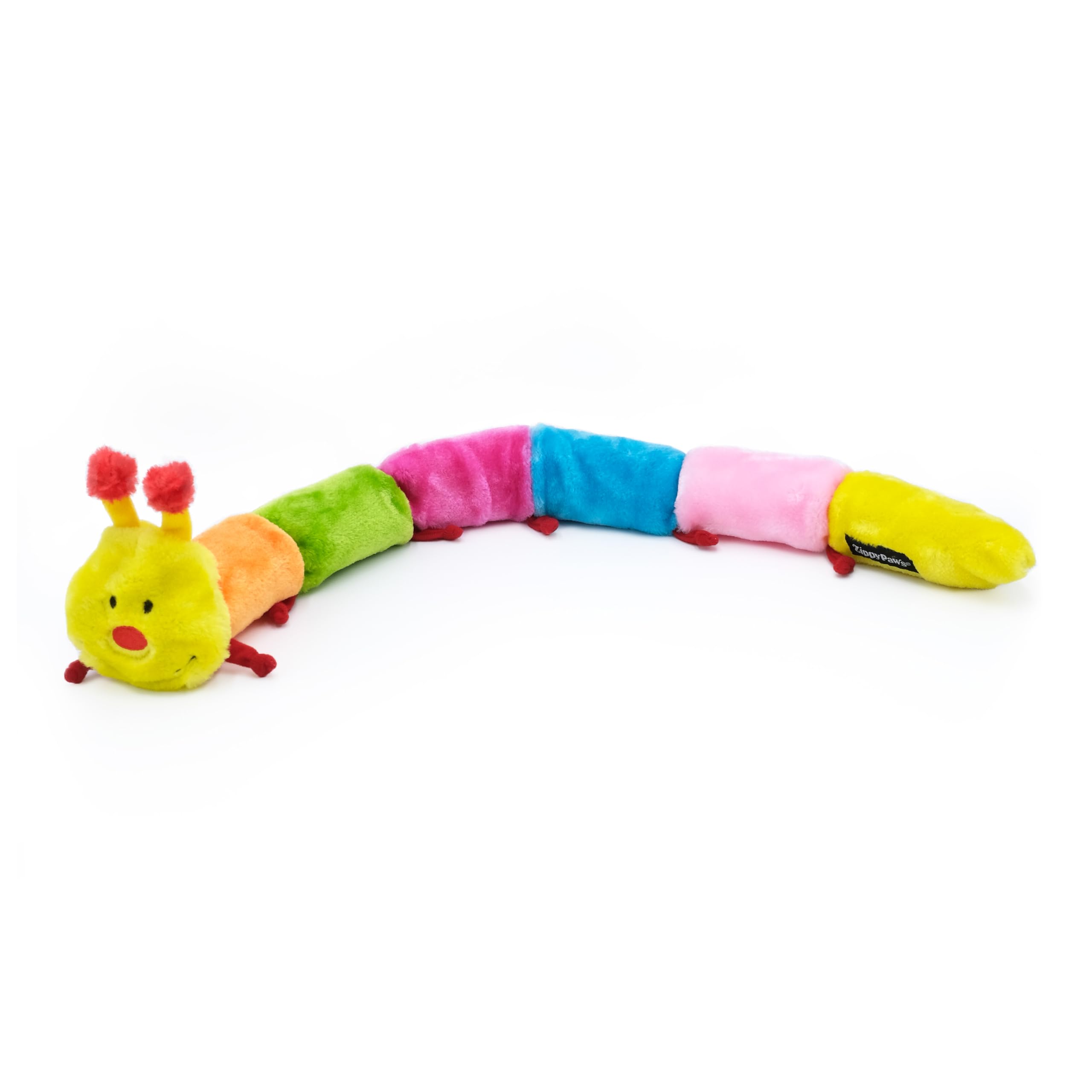 Zippypaws - Colorful Caterpillar Squeaky Stuffed Plush Dog Toy - Deluxe Squeakers