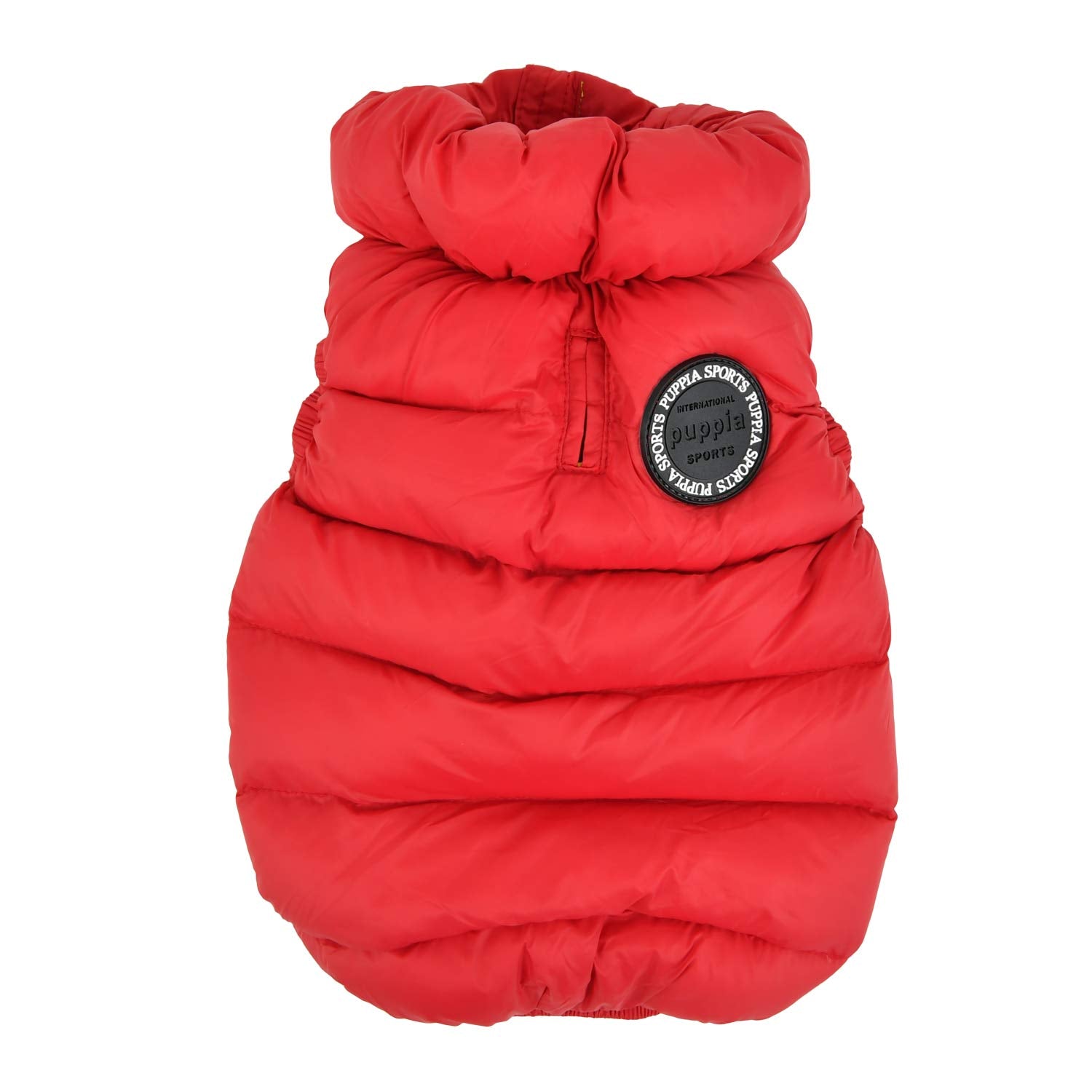 Puppia Winter Ultralight Dog Coat A Waterproof Warmth for Cold Weather Zipper Closure for Small and Medium Dogs, RED, Medium