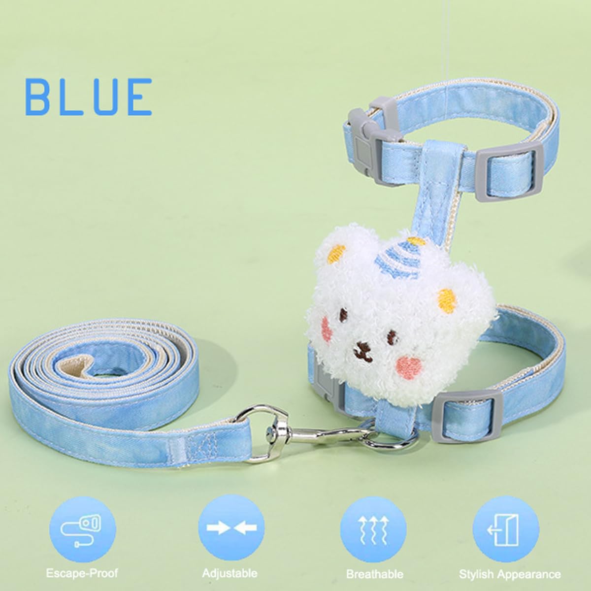 Wellyuk Cat Harness And Leash Set For Outdoor Travel Walking Escape Proof Soft Safe Lightweight Adjustable Kitten Puppy Small St