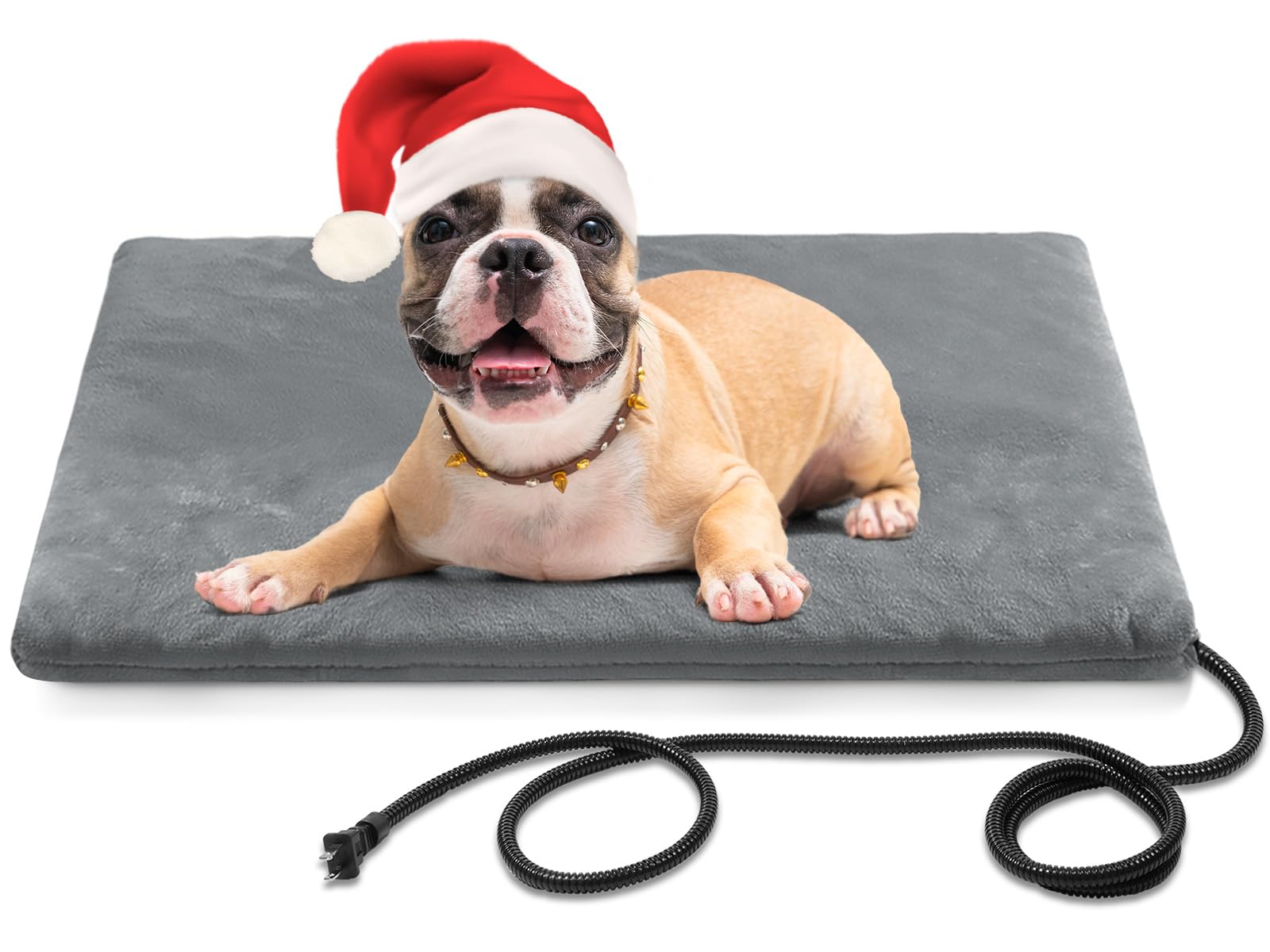 Eekkii Pet Heating Pad Indoor, Waterproof For Feral Cats And Dogs, Multiple Sizes, Chew Resistant Cord, Heated Dog Bed Whelping 
