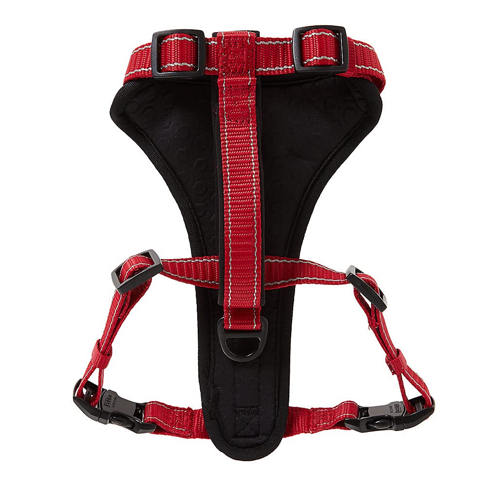 Kong Max Ultra Durable Neoprene Padded Chest Plate Dog Harness Offered By The Barker Company (Red, Medium)