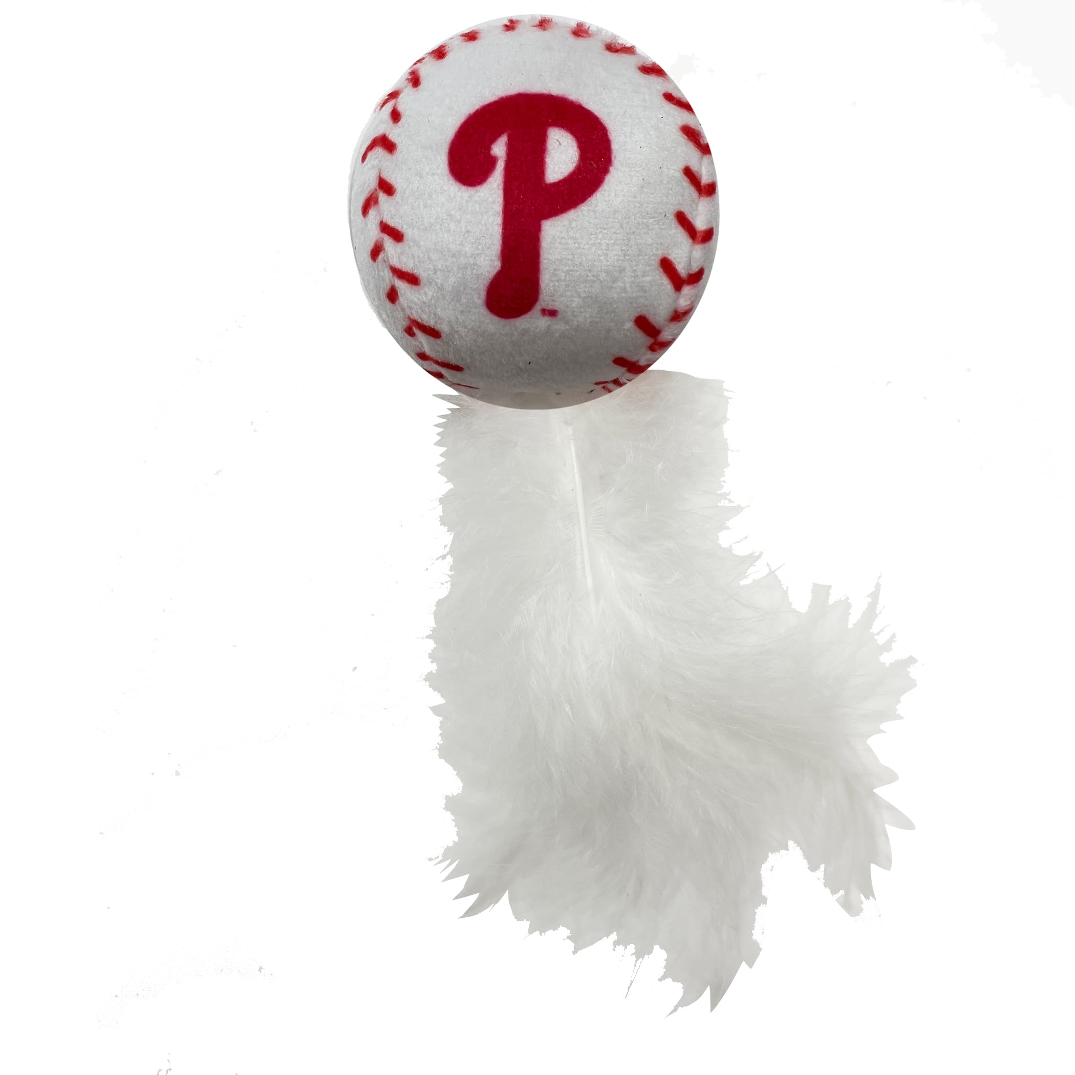 Best Plush Cat Toy - Mlb Philadelphia Phillies Complete Set Of 3 Piece Cat Toys Filled With Catnip. Incld: 1 Baseball Cap Cat To