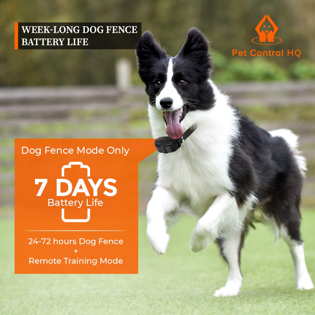 Dog Collar Replacement for Pet Control HQ Dual Wireless Electric Fence for Dogs & Remote Dog Training Collar - Safe, Rechargeabl