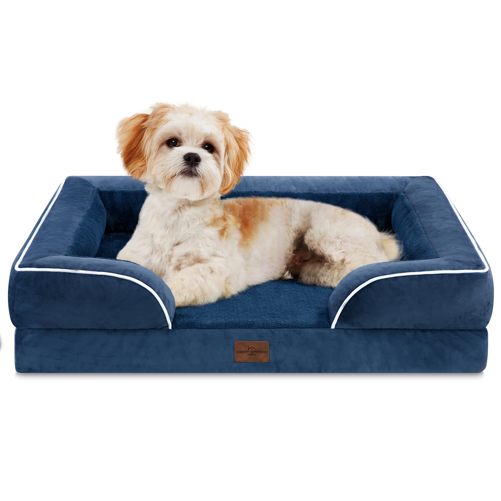 Comfort Expression Small Dog Beds Waterproof Orthopedic Foam Dog Sofa Beds For Small Dogs Comfy Pet Bed With Washable Removable 