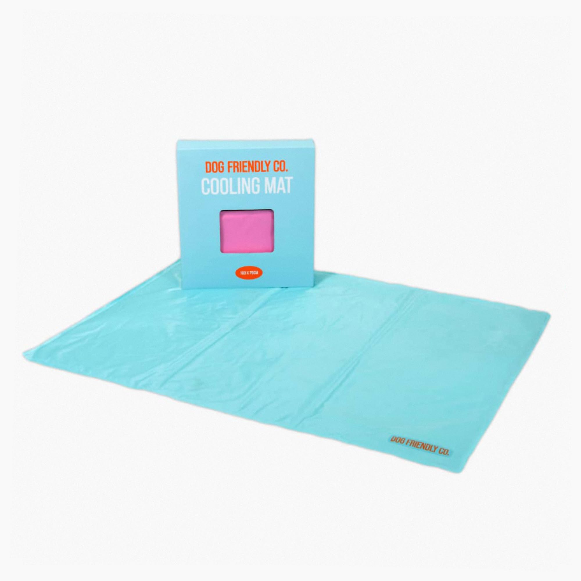 Df Co. Dog Cooling Mat For Summer | Automatic Cooling, Easily Foldable, Non-Toxic Gel Interior | Pink, Size L