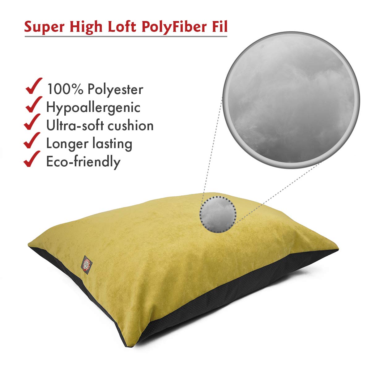 Majestic Pet Rectangle Large Dog Bed Washable – Non Slip Comfy Pet Bed – Dog Crate Bed Super Value Pillow Dog Bed – Dog Kennel Bed For Sleeping - Dog Bed Large Breed 46 X 35 Inch – Villa Apple