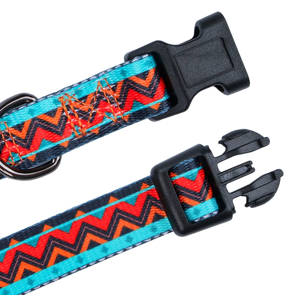 Rhea Rose Tribal Dog Collar Aztec Pattern Adjustable Collars Small Geometric