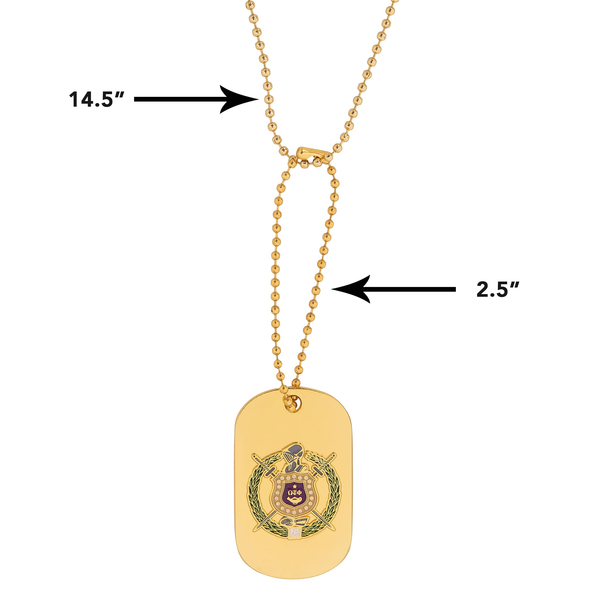 Desert Cactus Omega Psi Phi Necklace Fraternity Dog Tag Greek Opp Omega Man D9 Divine 9 (Style A - Crest & Letter)