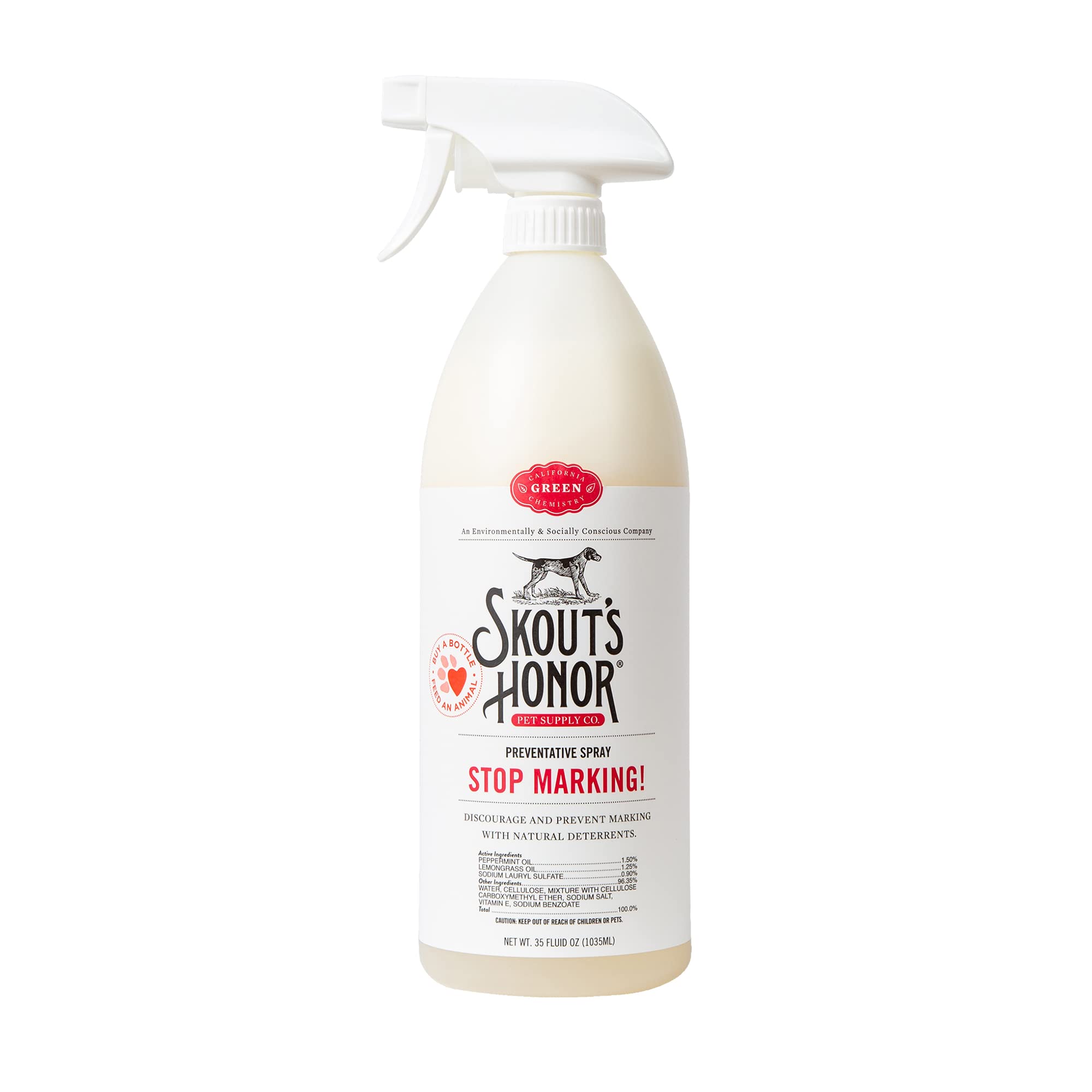 SKOUT'S HONOR Stop Marking! Preventative Spray for Dogs - Natural Lemongrass & Peppermint Oils - Eco-Friendly Training Aid, Alco