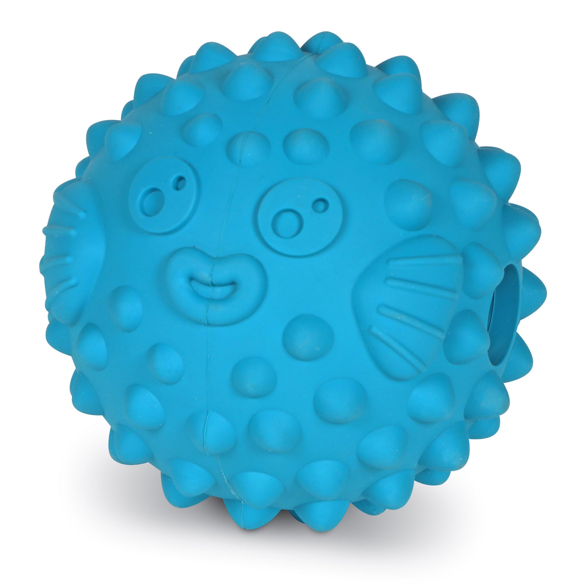 Brightkins Tough & Tumble Treat Dispenser Large Pufferfish - Interactive Dog Puzzle Toy for All Breeds, Enrichment Gifts for Pup