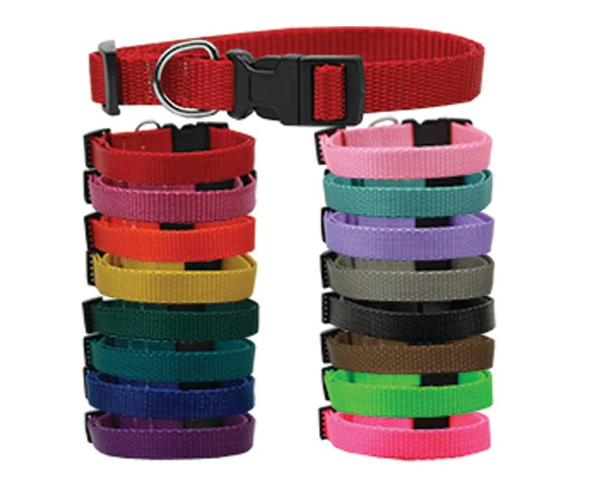 Mirage Pet Products Plain Nylon Cat Safety Collar, Standard, Rose