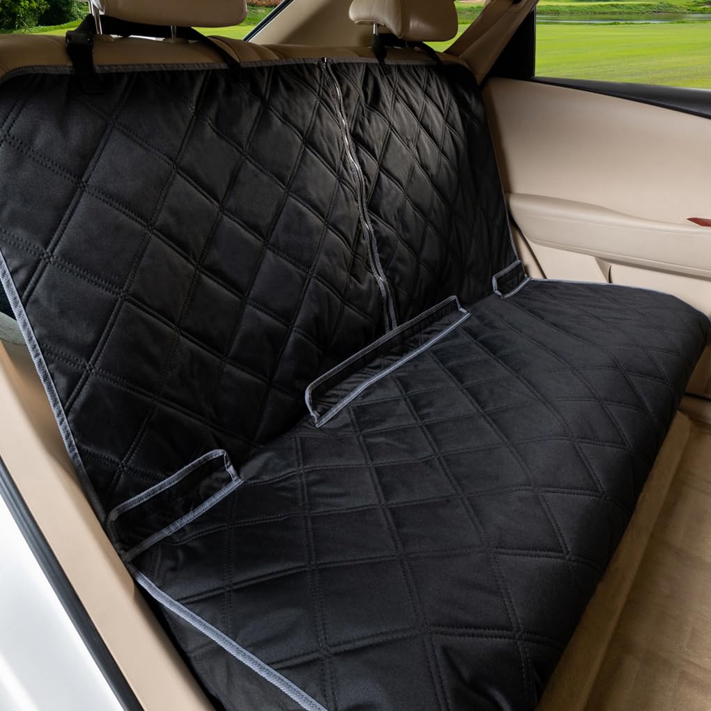 Zq Bench Car Seat Cover For Dogs, Waterproof Rear Seat Protector Stays Securely In Place For Pets, Dog Backseat Cover Fit For St