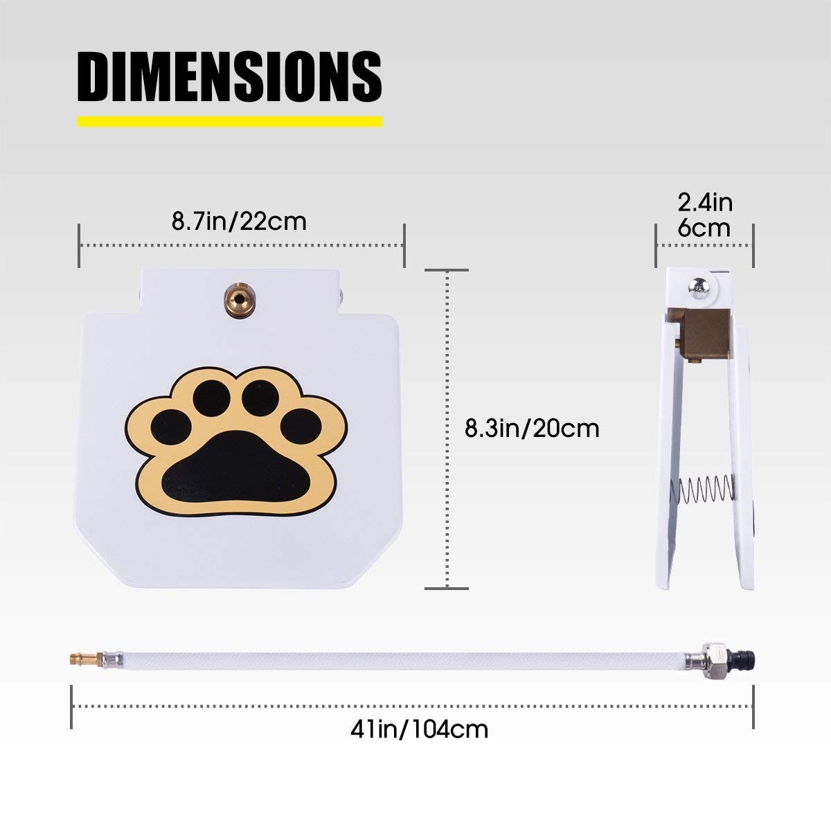 BACOENG Outdoor Dog Pet Water Sprinkler Easy Activated Dog Water Fountain Toy with Molar Rope, Upgrade Premier Valve Set (We Cop
