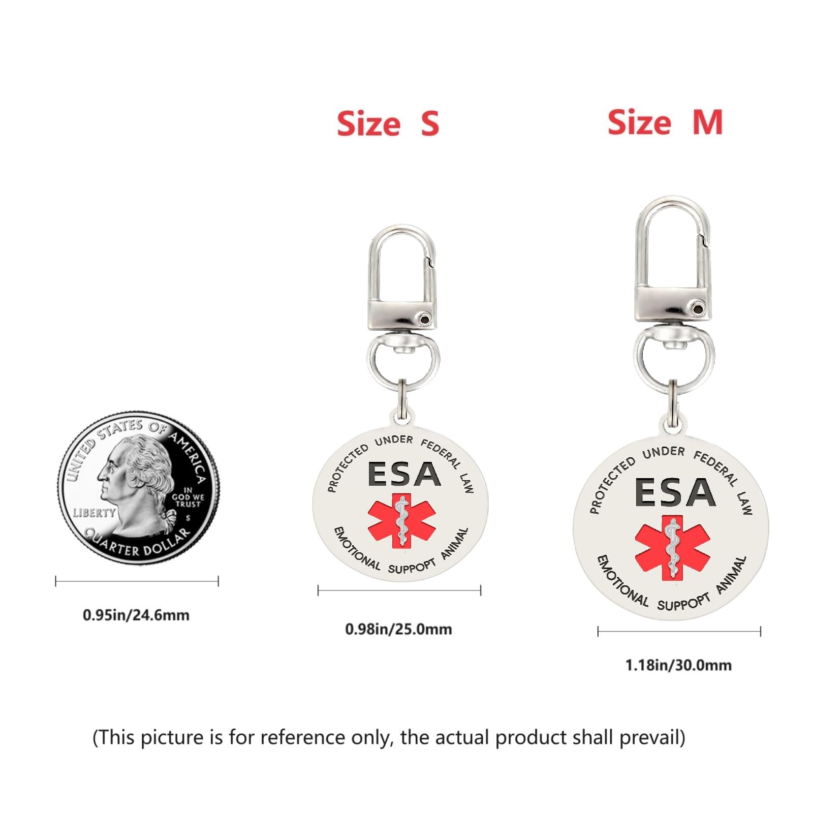 Mydeeryoo Emotional Support Dog Patches 2 Pcs, Esa Id Tag Easily Attach To Dog Collar, Harness (Xsmall)