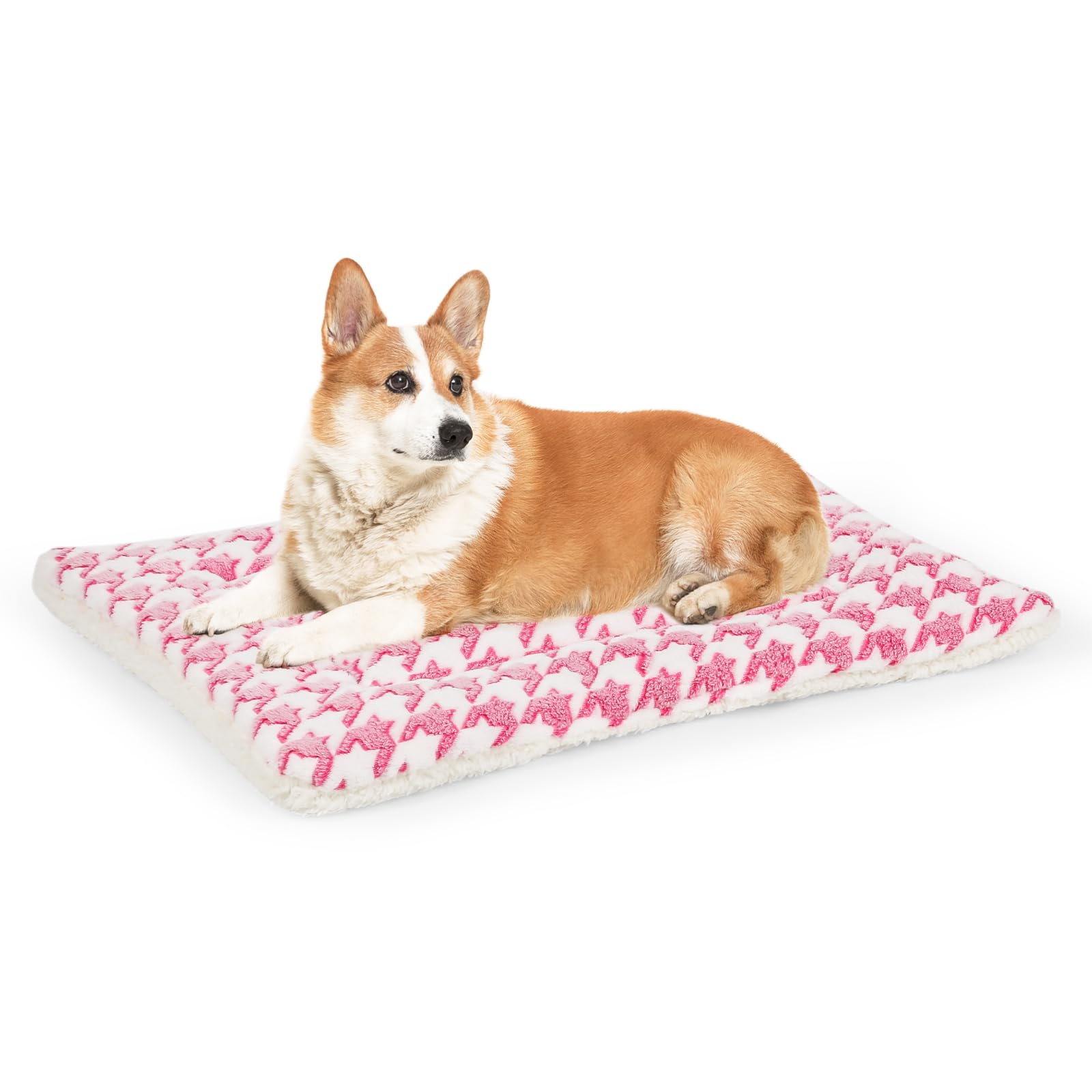 Kigmmro Dog Bed Mat, Machine Washable Pet Bed Pad for 30-inch Kennel, Reversible Dog Crate Pad for Medium Small Dogs, Portable a