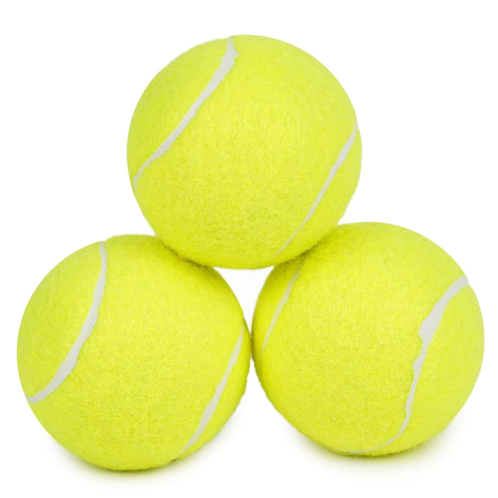 Primepets Tennis Balls For Dogs, 2.5 Inch Squeaky Dog Balls For Play & Fetch, Squeaky Tennis Balls For Medium, Large Dogs, Dog T