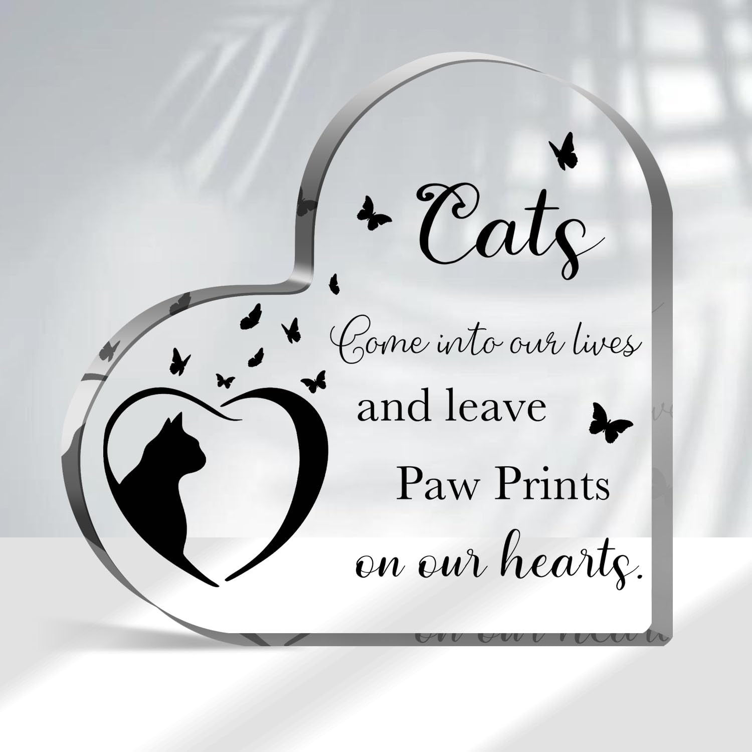 Cat Bereavement Gifts, Cat Remembrance Gift, Cat Loss Gifts, Memory Of Cat, Passing Away Gifts, Cat Sympathy Memorial Heart Shap