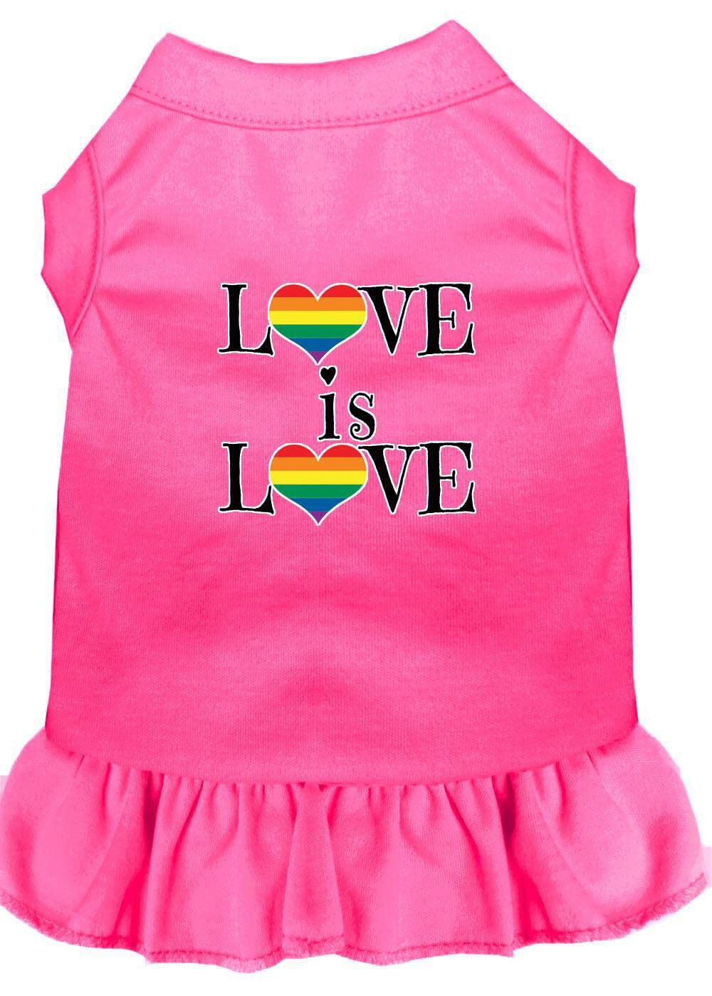 Pet, Dog & Cat Dress Screen Printed, &quot;Love Is Love&quot; Baby Blue LG (10-14 lbs.)