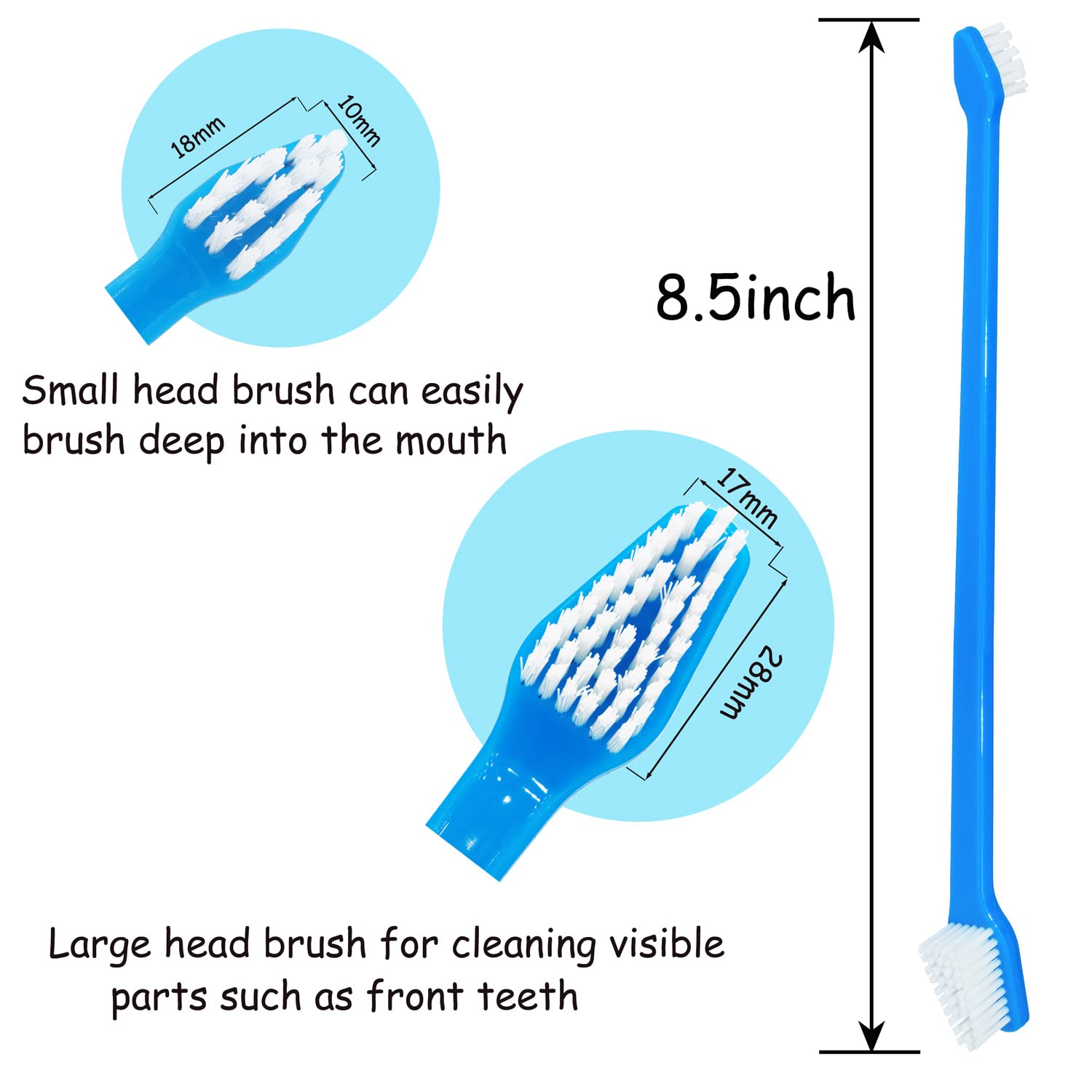 20 PCS Pet Dog Soft Toothbrush - Finger Toothbrush for Small to Large Dogs