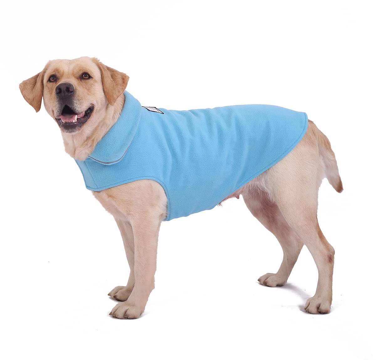 Bonawen Fleece Dog Coat Reflective Cold Weather Dog Jacket Apparel for Extra Large to Small Pets(Blue,3XL)
