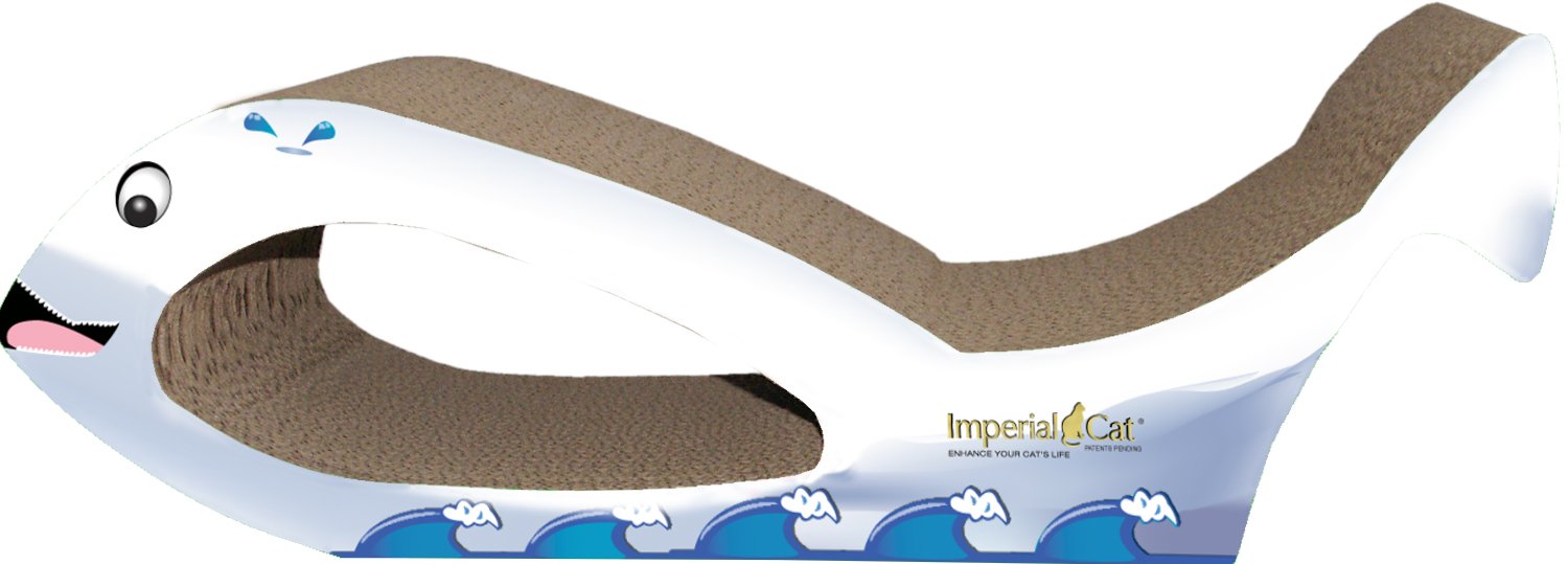 Imperial Cat Whale Scratch 'N Shape, Beluga, Large