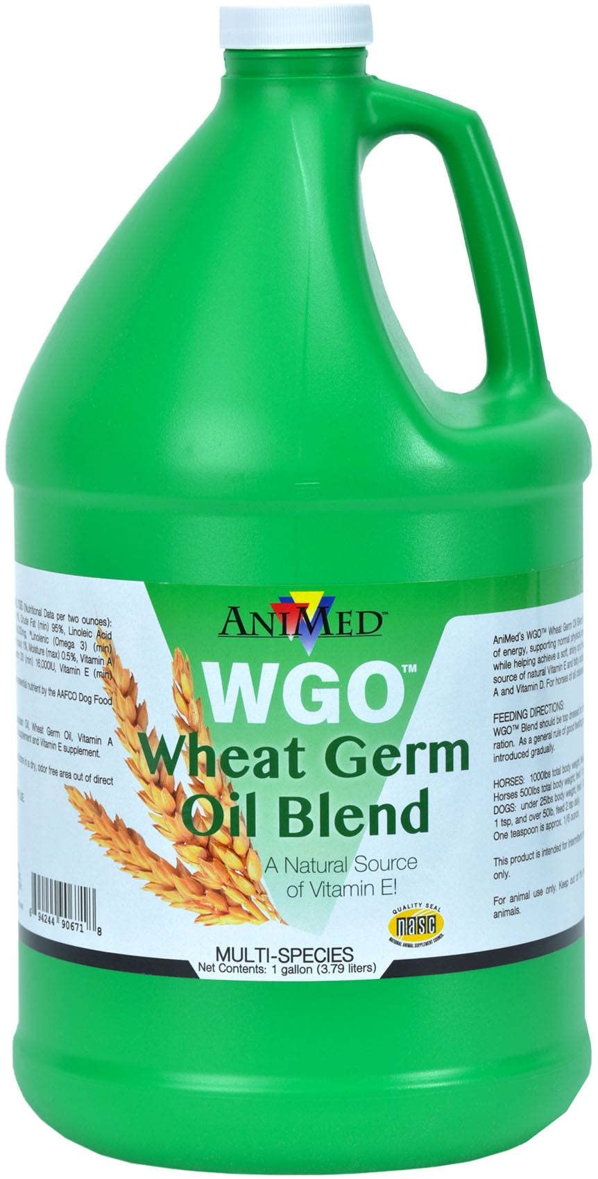 Animed Wgo Wheat Germ Oil Blend For Horses And Dogs (1 Gallon Bottle)…